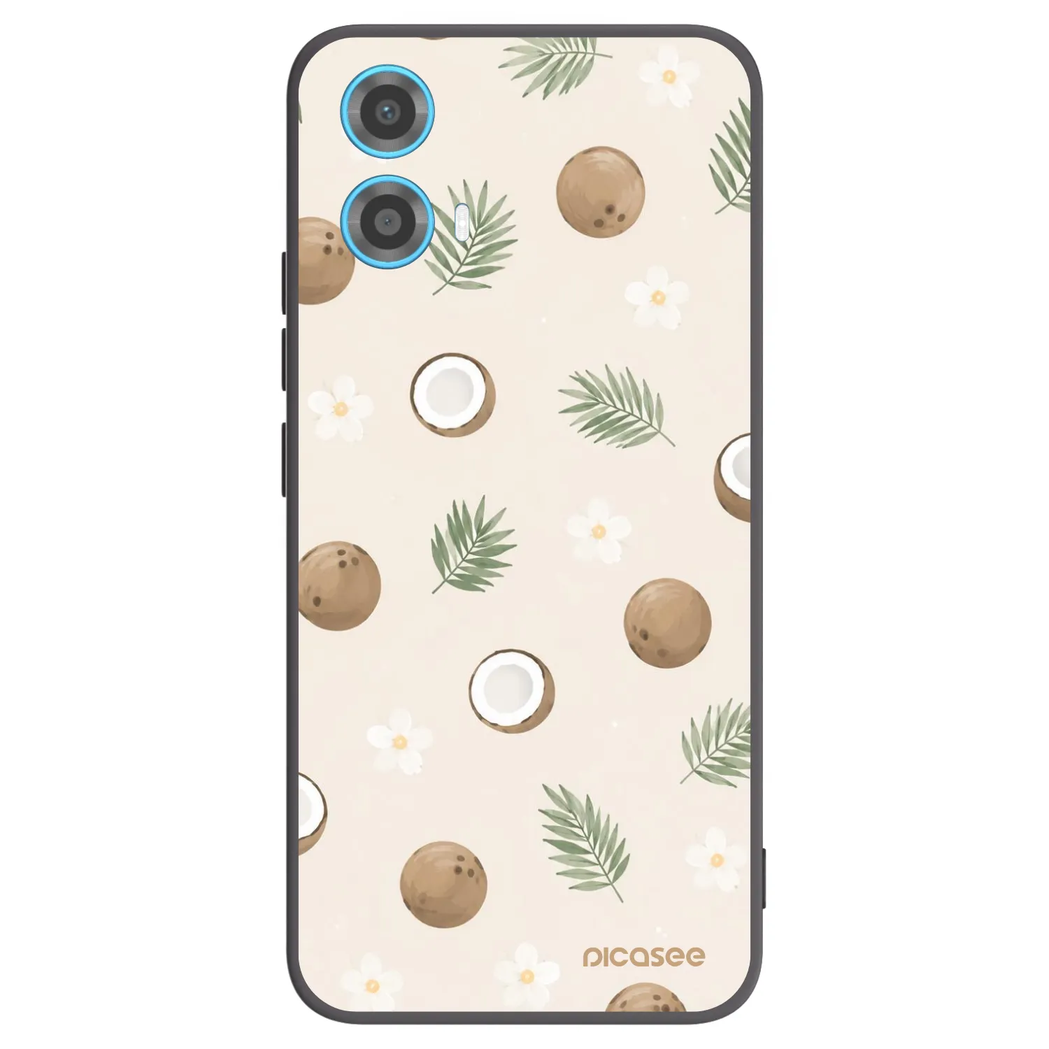Picasee silikonowe czarne etui na Motorola Moto G34 5G - Coconut Breeze