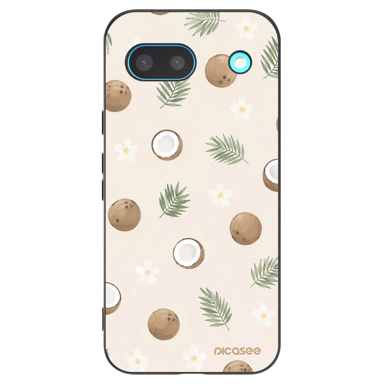 Picasee silikonowe czarne etui na Google Pixel 8a - Coconut Breeze