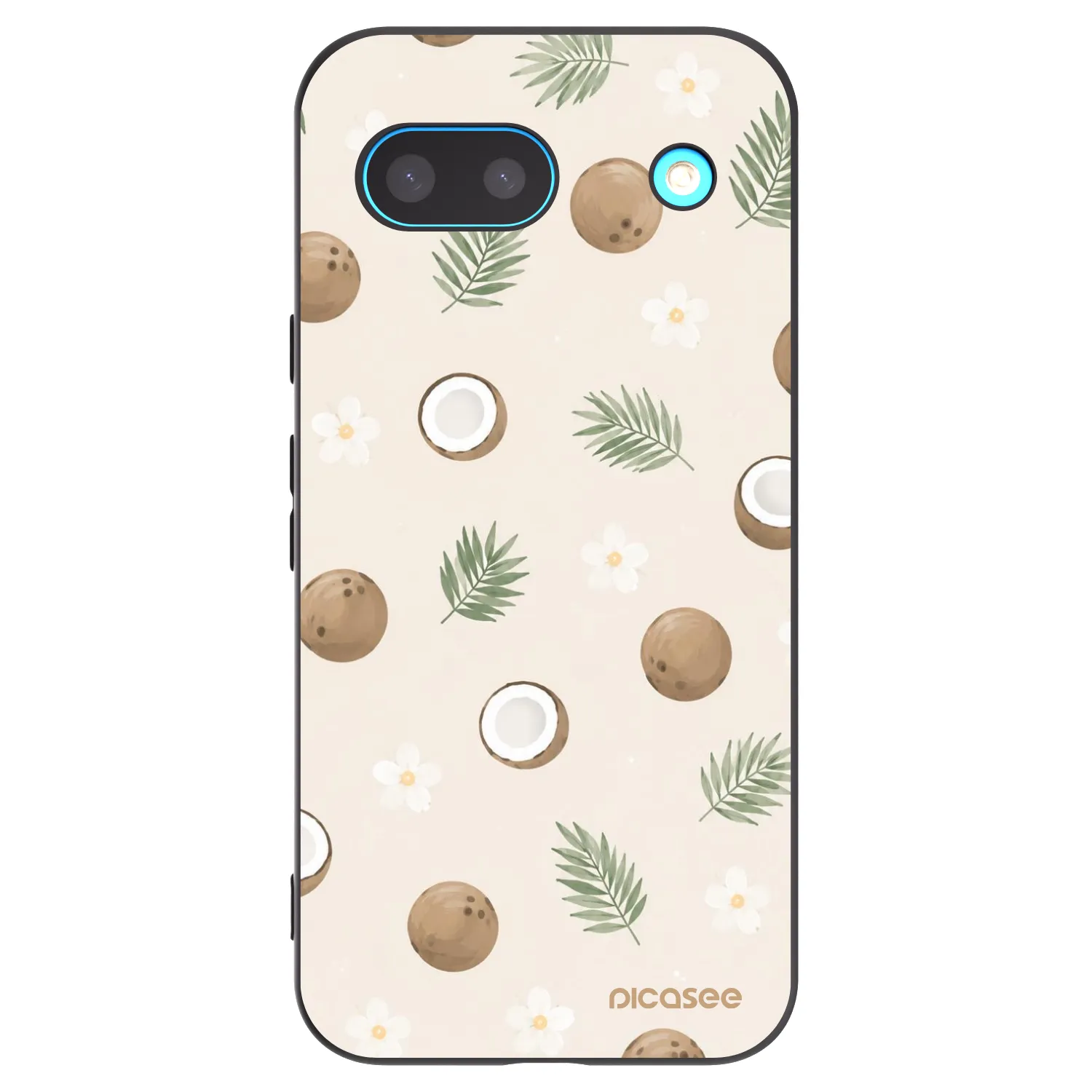 Picasee silikonowe czarne etui na Google Pixel 8 - Coconut Breeze
