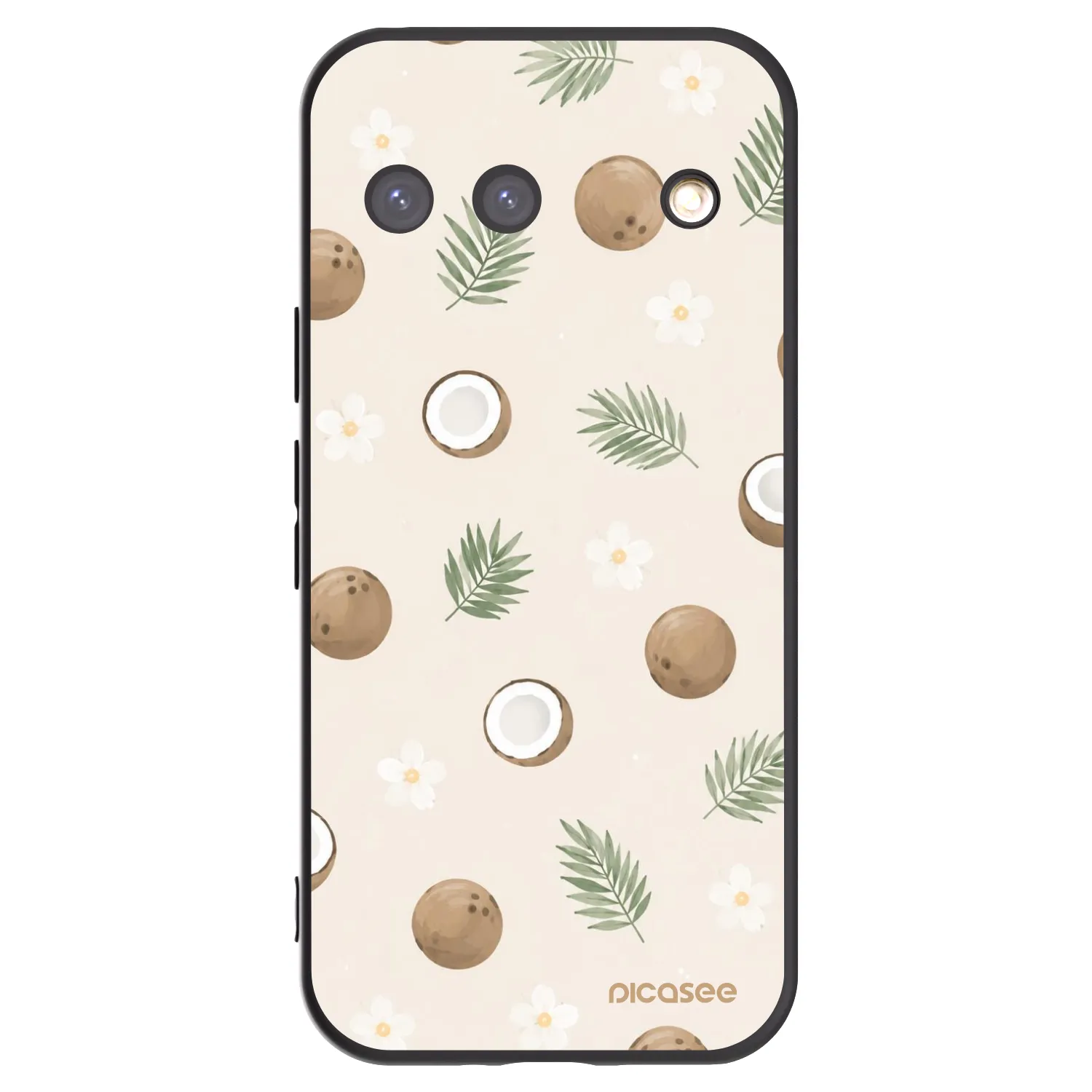 Picasee silikonowe czarne etui na Google Pixel 9 - Coconut Breeze