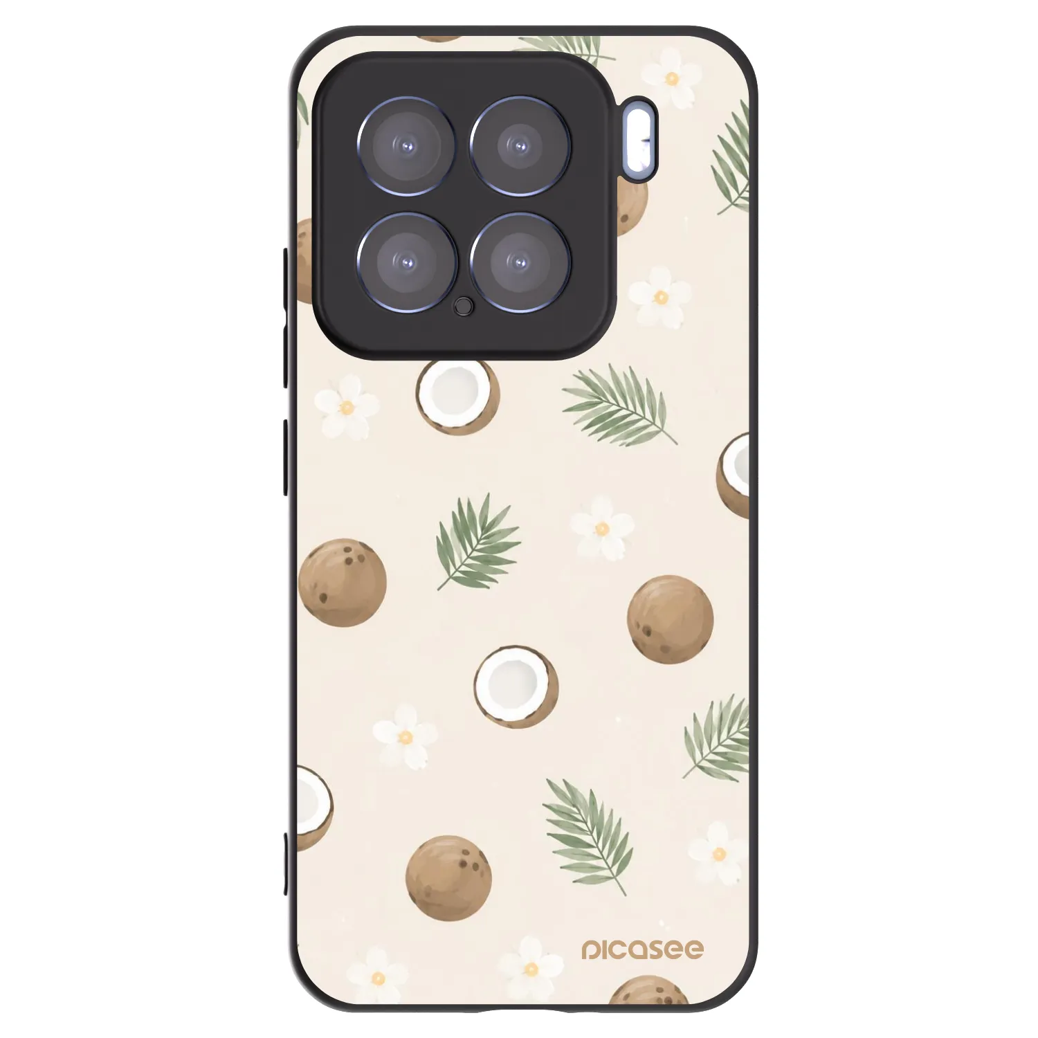 Picasee silikonowe czarne etui na Xiaomi 15 - Coconut Breeze