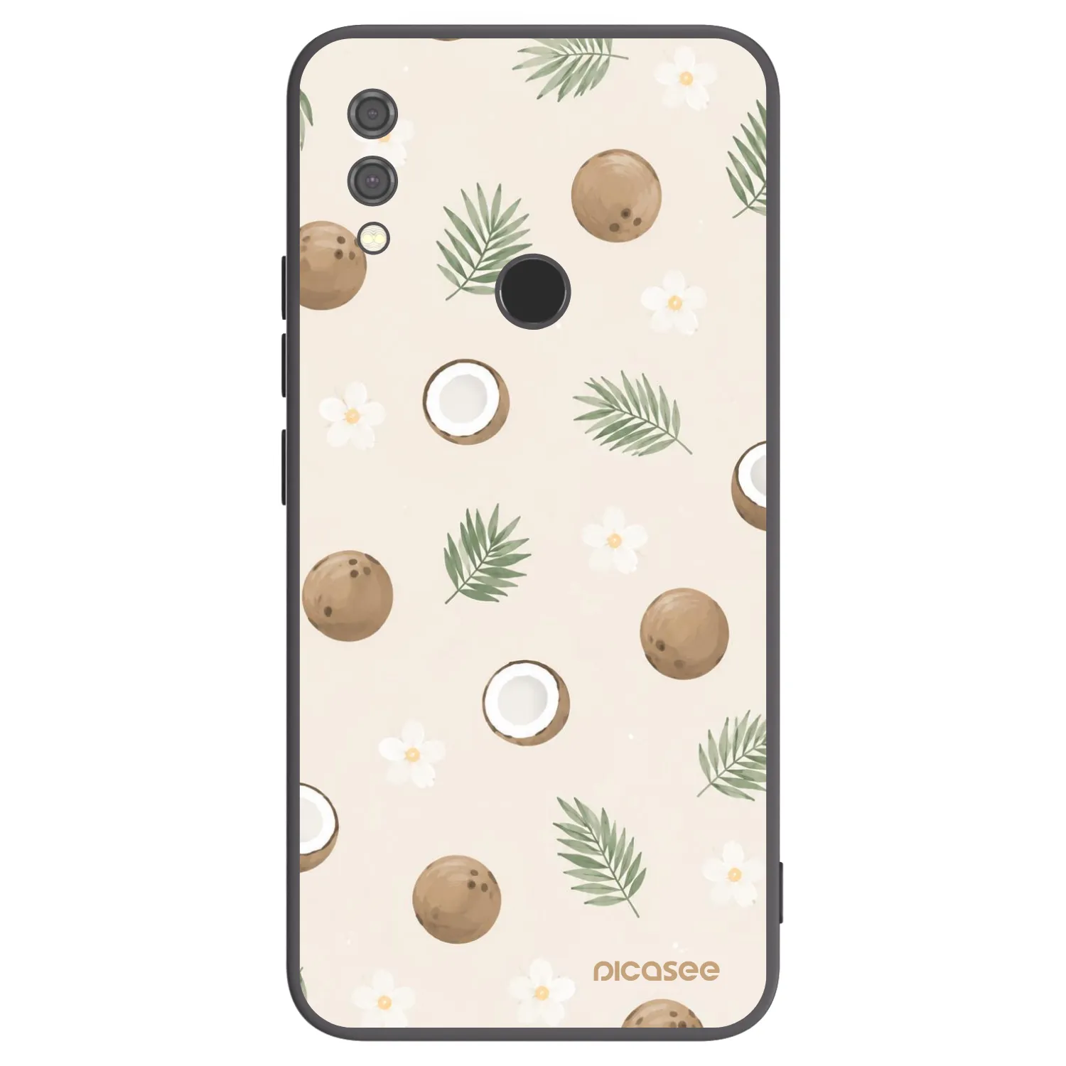 Picasee silikonowe czarne etui na Xiaomi Redmi Note 7 - Coconut Breeze