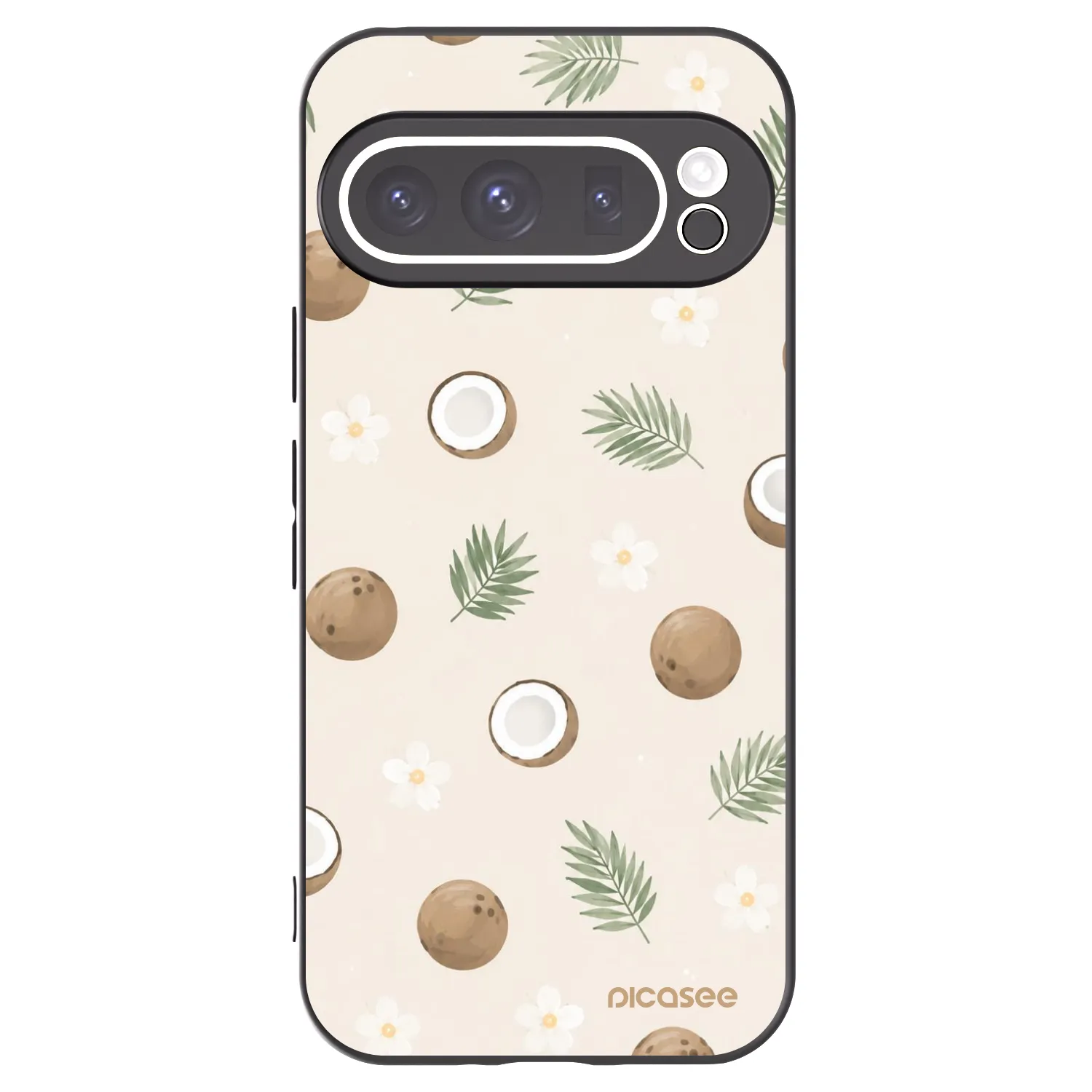 Picasee silikonowe czarne etui na Google Pixel 9 Pro - Coconut Breeze