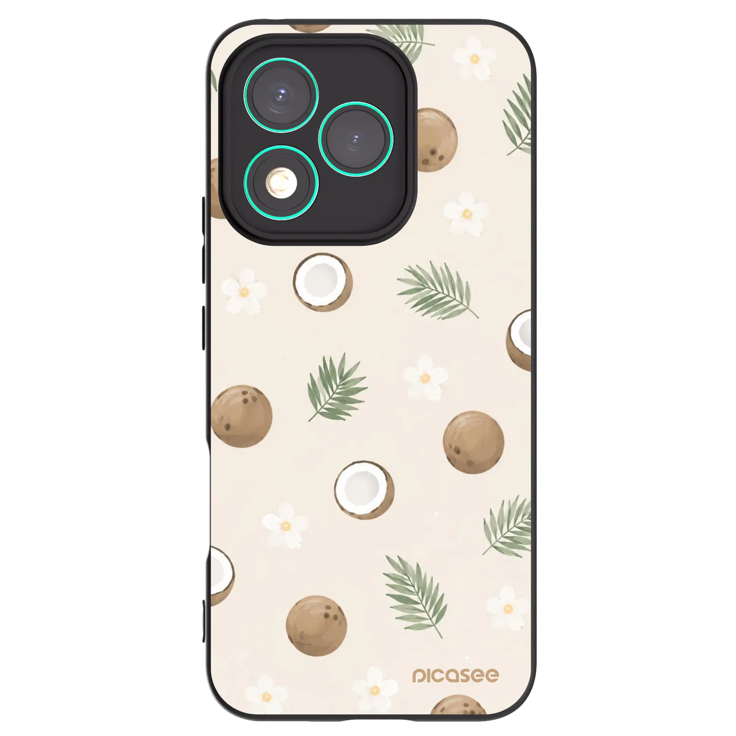 Picasee silikonowe czarne etui na Honor 400 Lite 5G - Coconut Breeze
