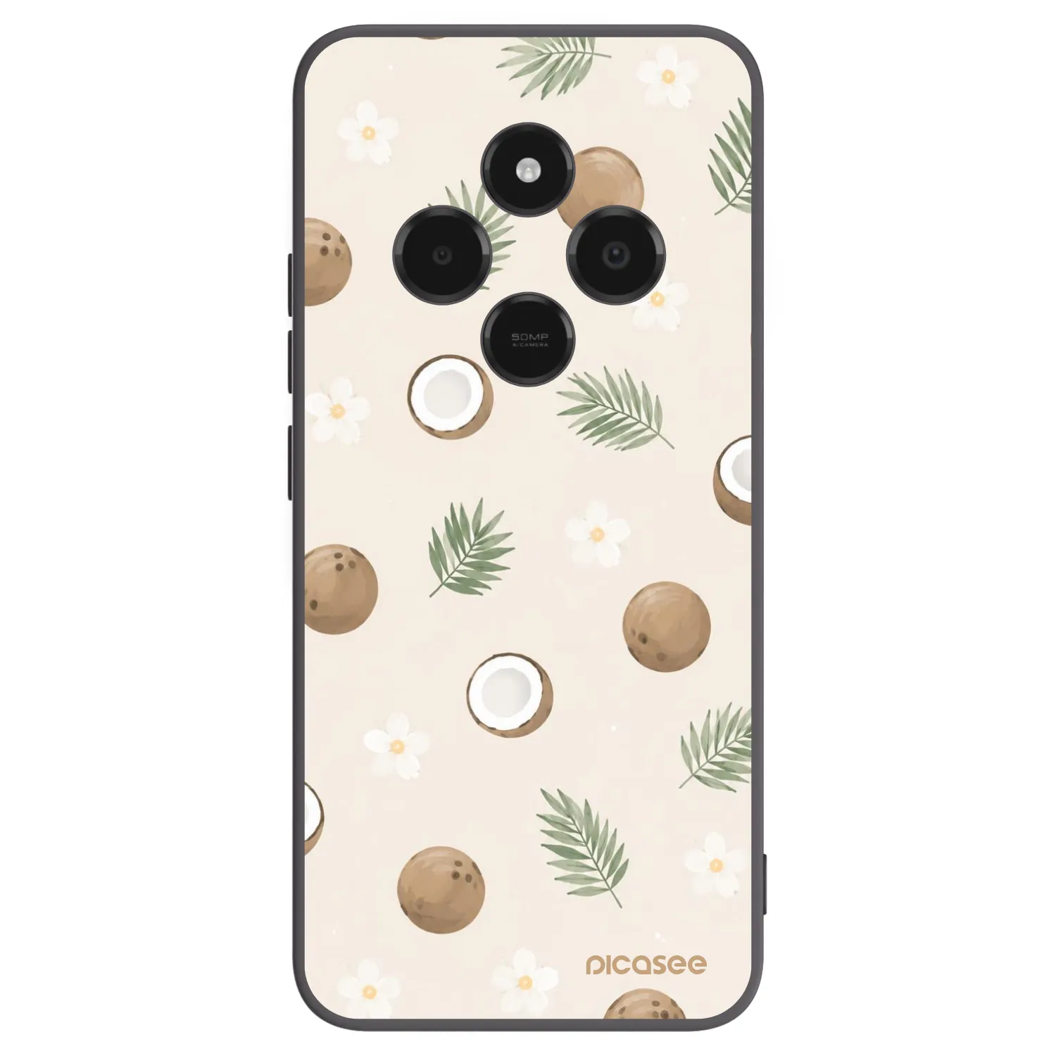 Picasee silikonowe czarne etui na Xiaomi Poco C75 - Coconut Breeze