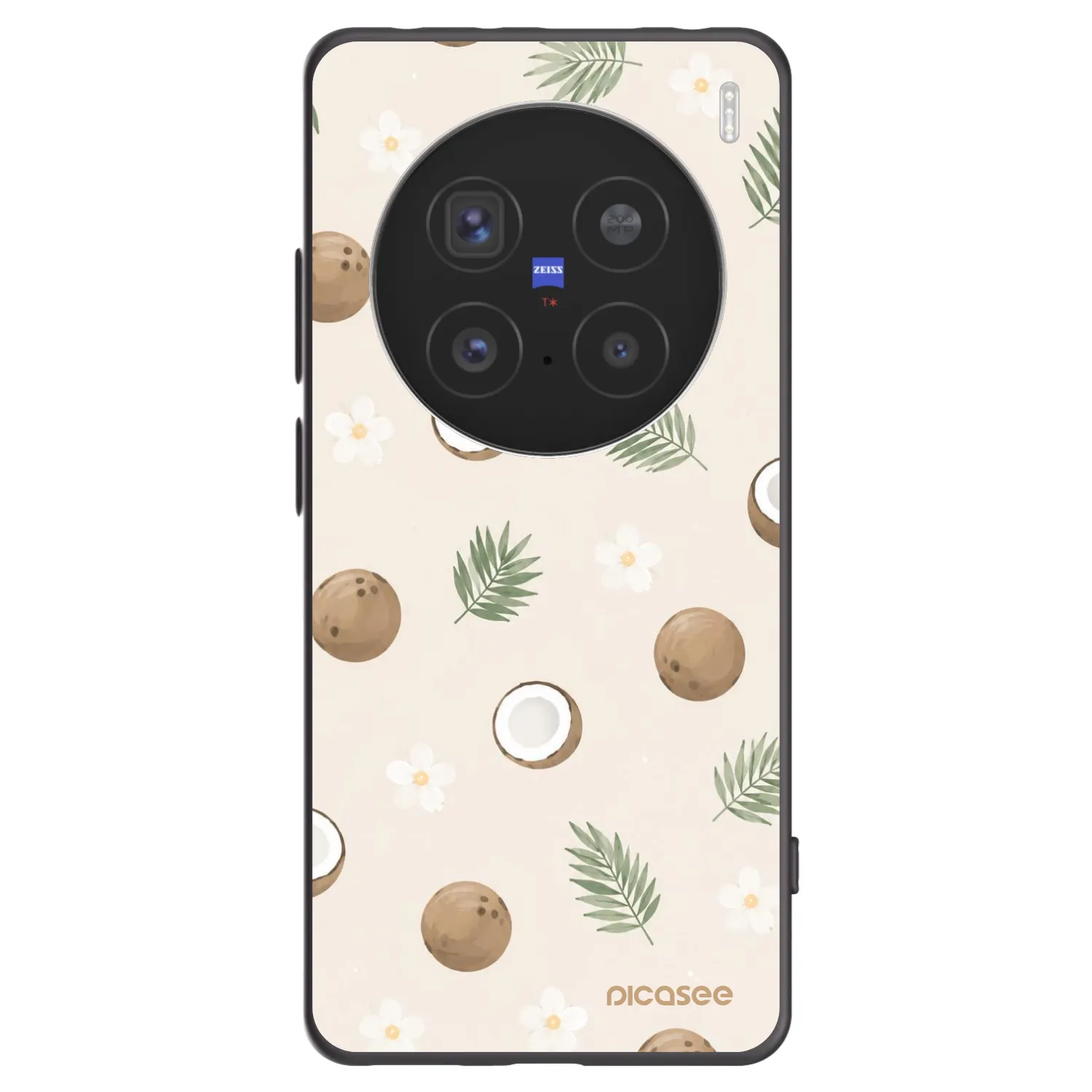 Picasee silikonowe czarne etui na Vivo X200 Pro - Coconut Breeze