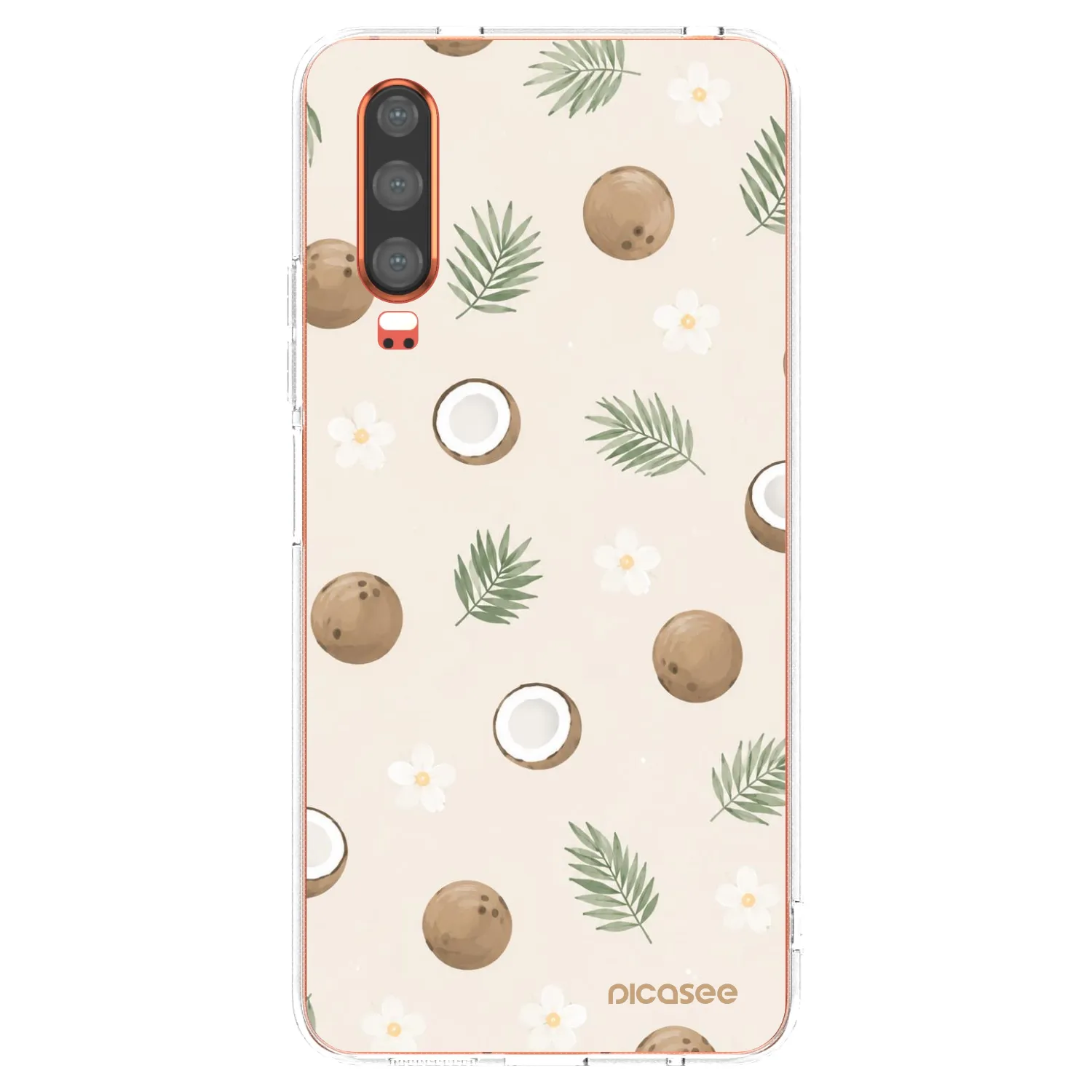 Picasee silikonowe przeźroczyste etui na Huawei P30 - Coconut Breeze
