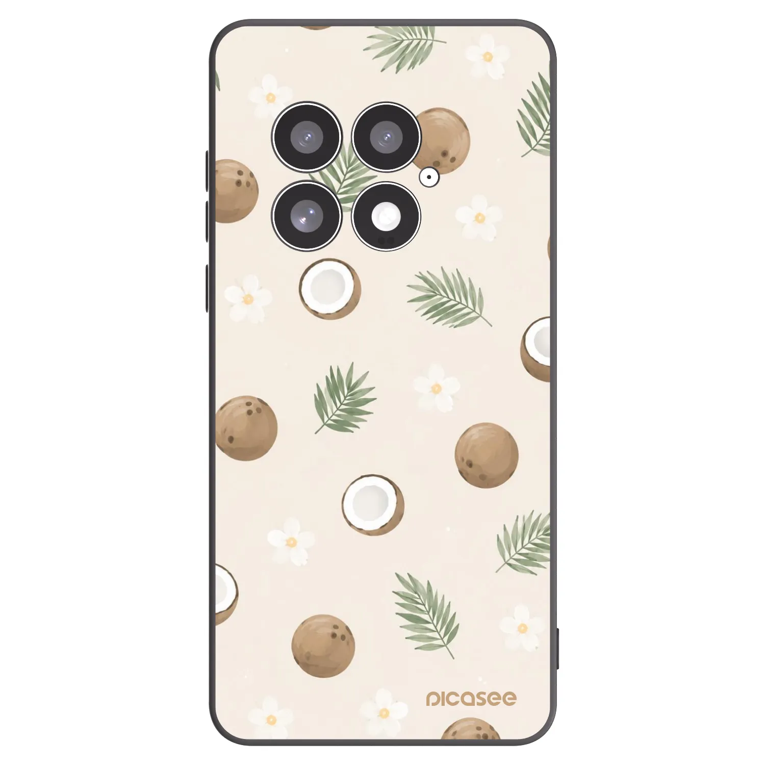 Picasee silikonowe czarne etui na OnePlus 13 5G - Coconut Breeze