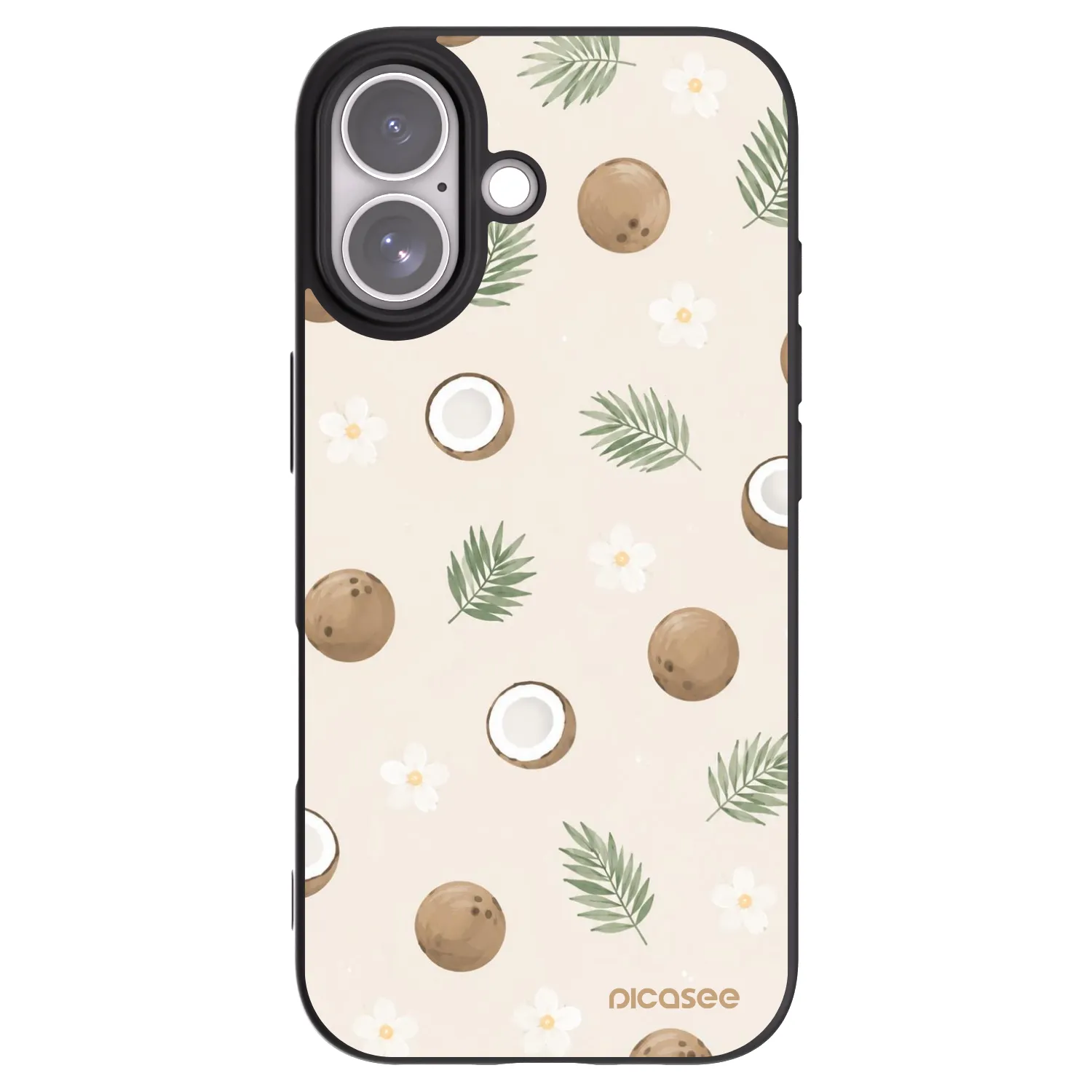 Picasee silikonowe czarne etui na Apple iPhone 17 - Coconut Breeze