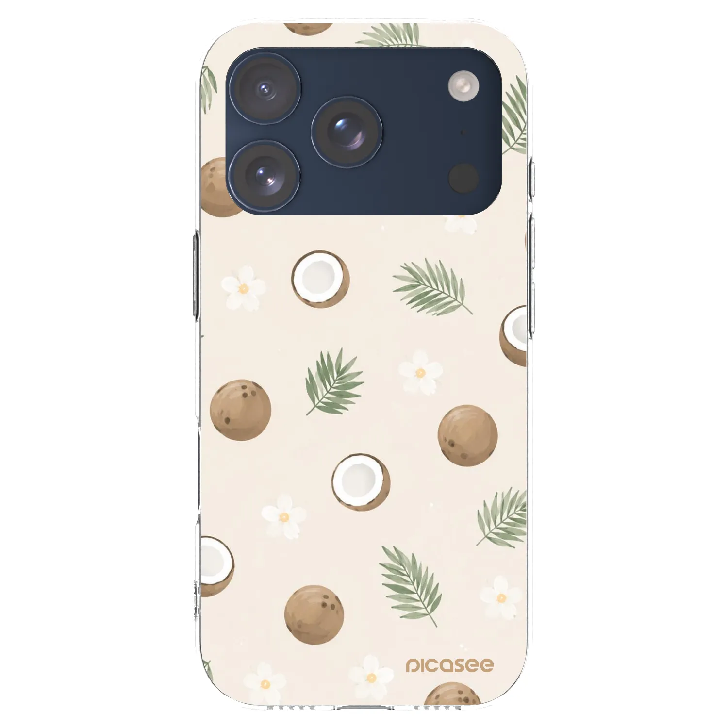 Picasee silikonowe przeźroczyste etui na Apple iPhone 17 Pro - Coconut Breeze