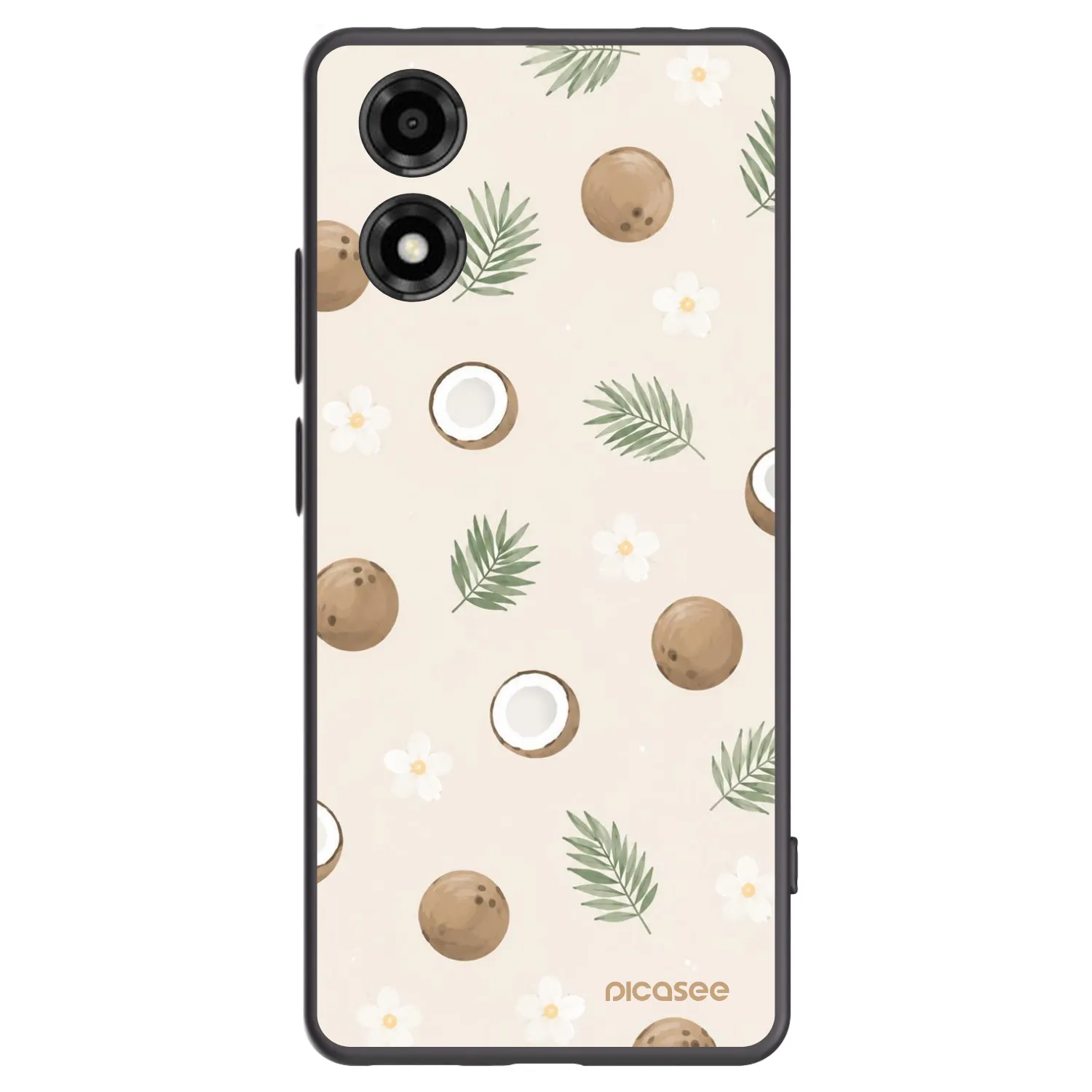 Picasee silikonowe czarne etui na Motorola Moto E14 - Coconut Breeze