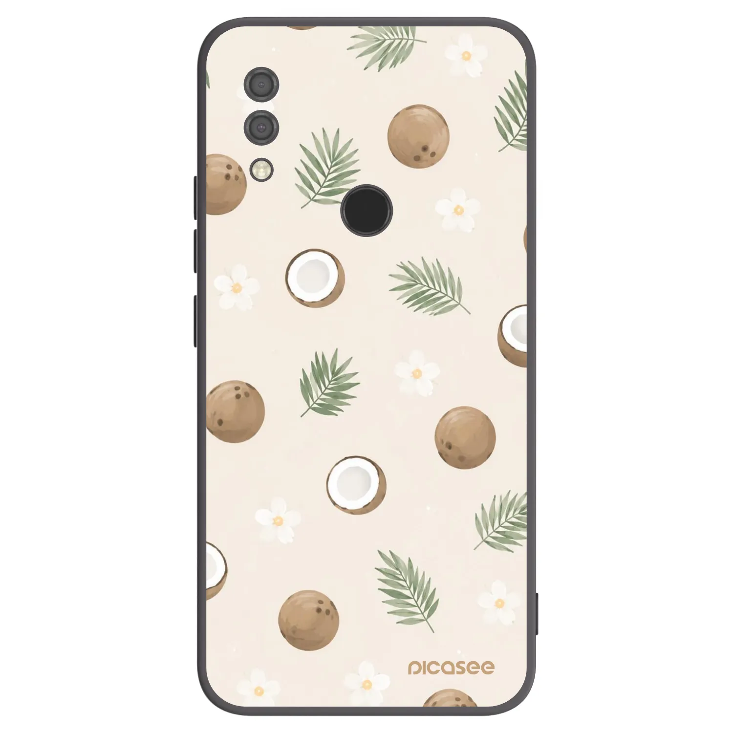 Picasee silikonowe czarne etui na Xiaomi Redmi 7 - Coconut Breeze