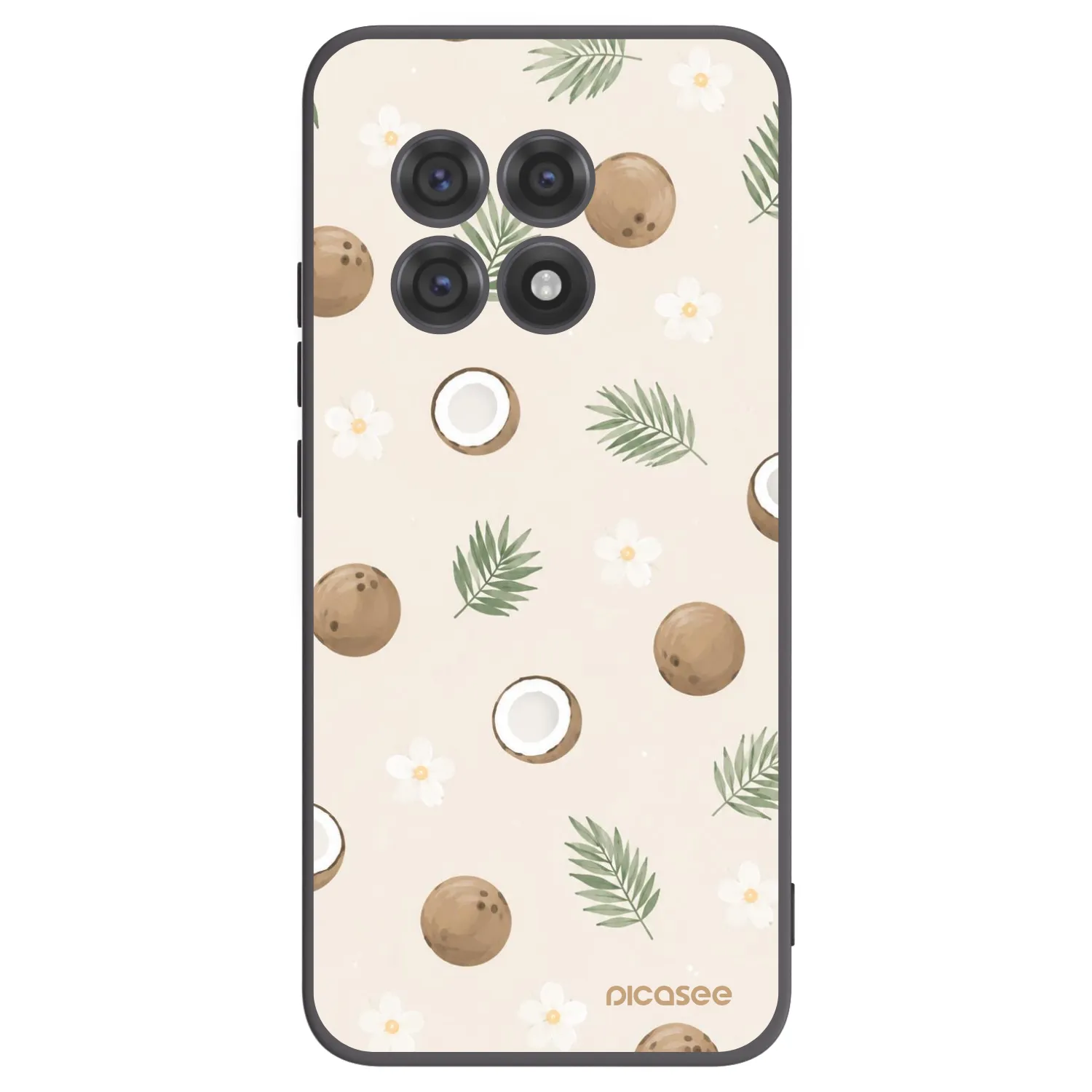 Picasee silikonowe czarne etui na OnePlus 13R 5G - Coconut Breeze