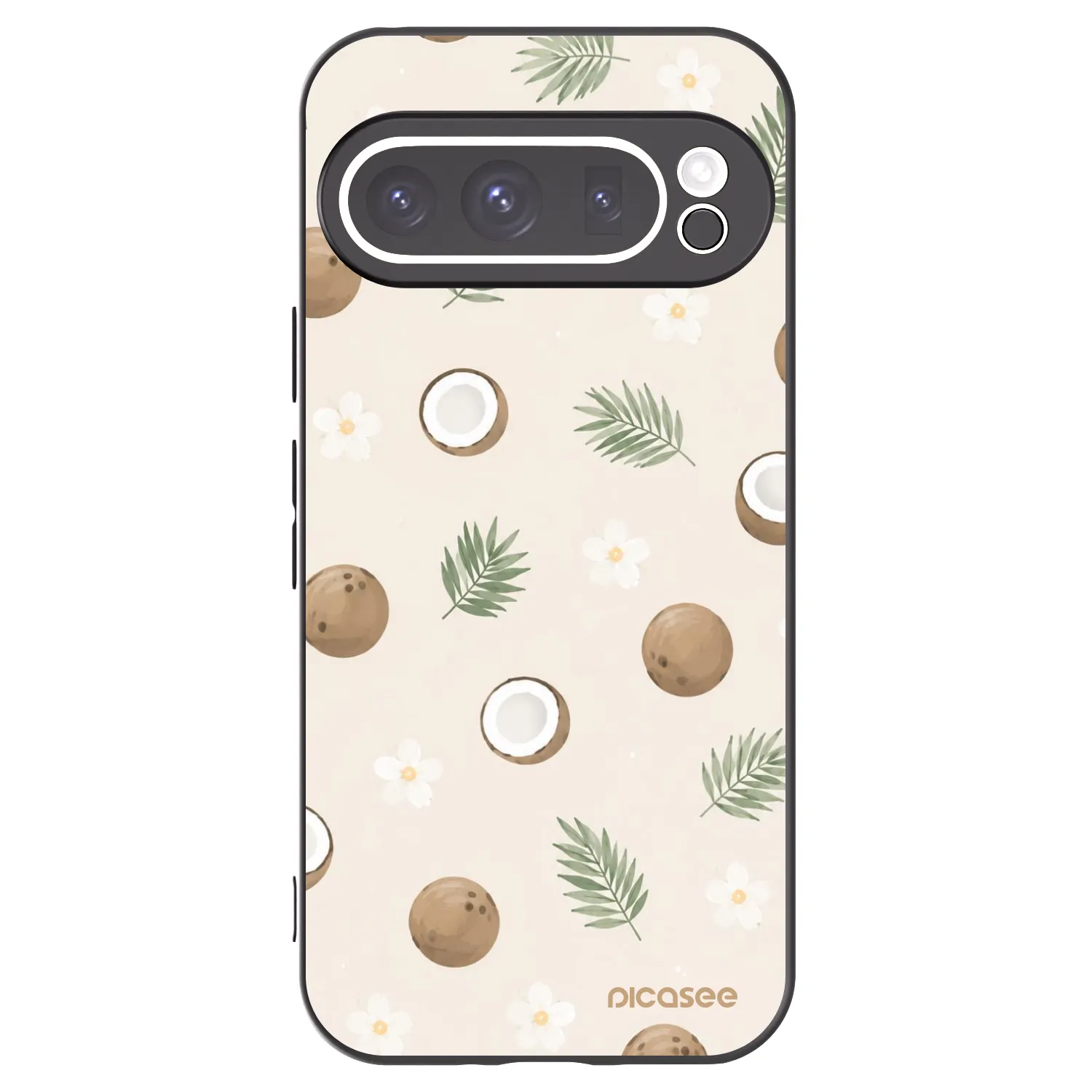 Picasee silikonowe czarne etui na Google Pixel 9 Pro XL - Coconut Breeze