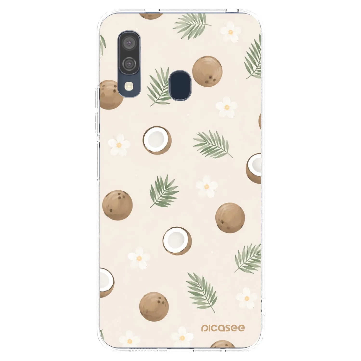Picasee silikonowe przeźroczyste etui na Samsung Galaxy A40 A405F - Coconut Breeze