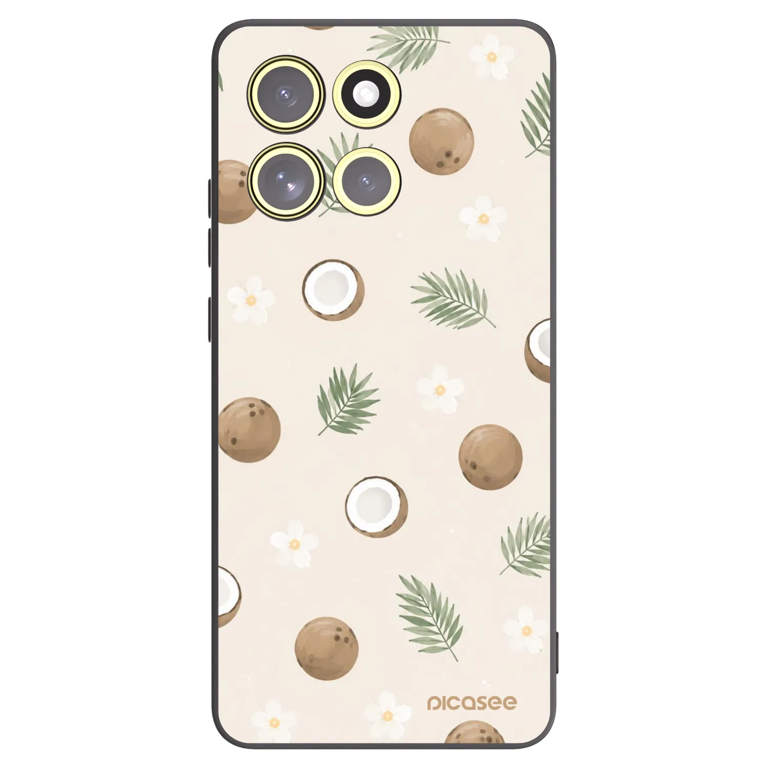 Picasee silikonowe czarne etui na Motorola Moto G86 5G - Coconut Breeze