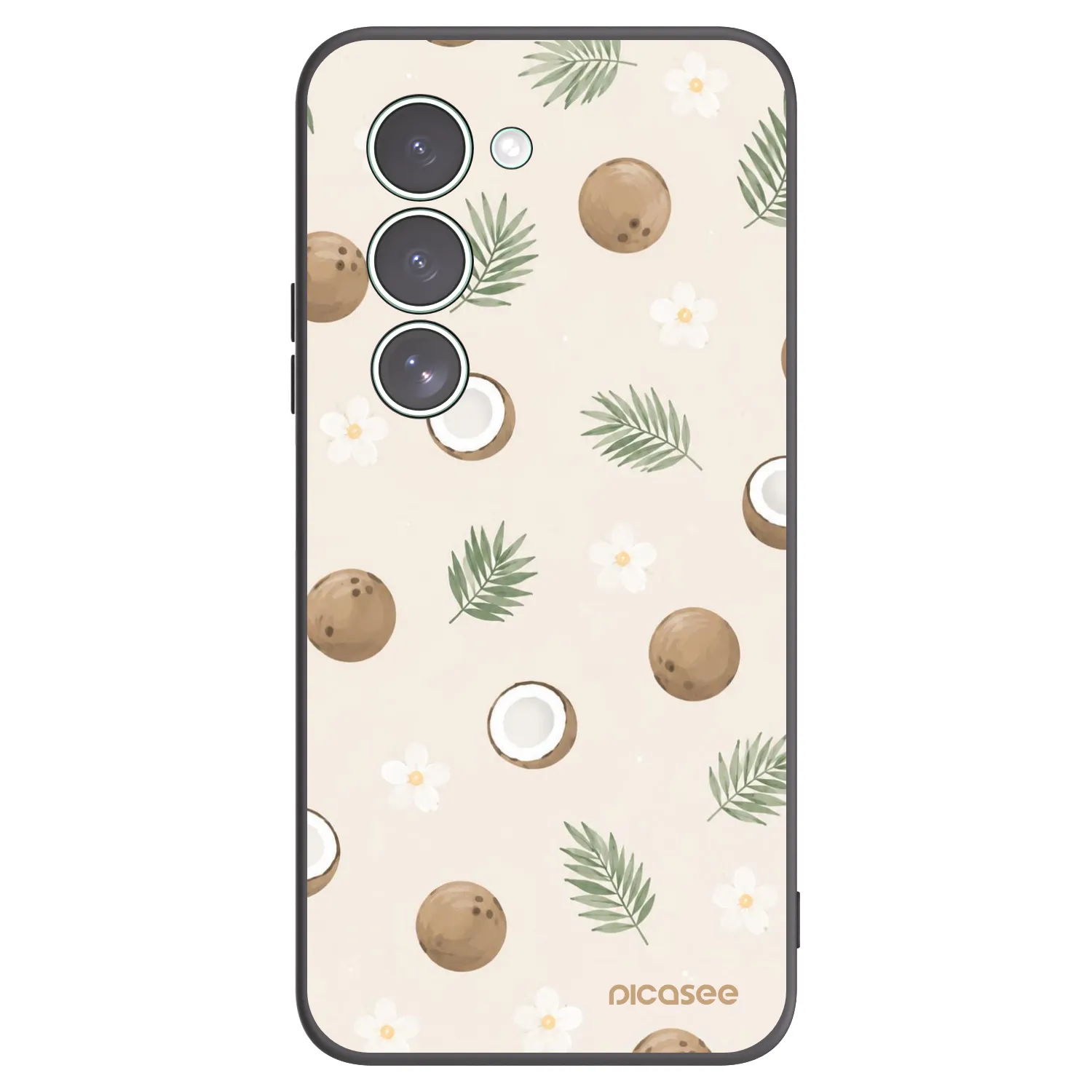 Picasee silikonowe czarne etui na Xiaomi Redmi 15 5G - Coconut Breeze