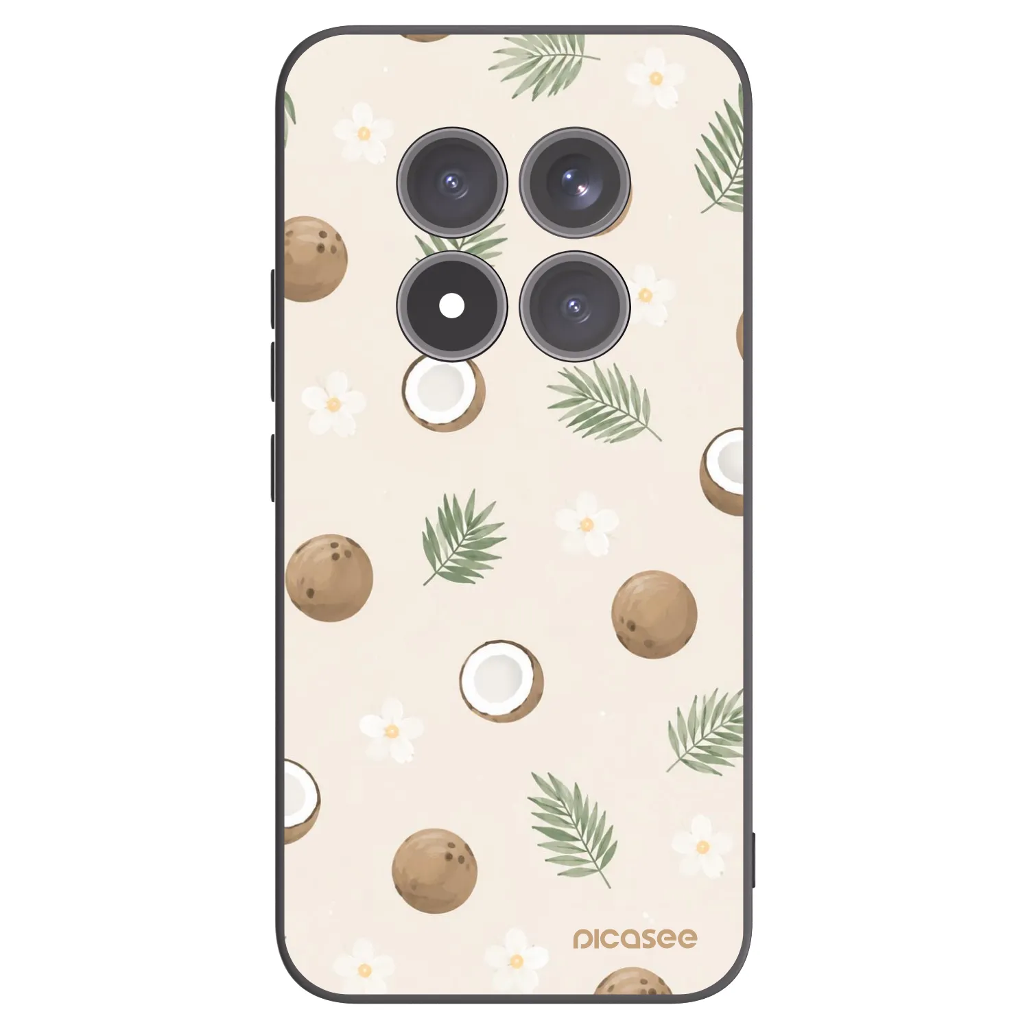 Picasee silikonowe czarne etui na Xiaomi Redmi Note 15 Pro+ - Coconut Breeze