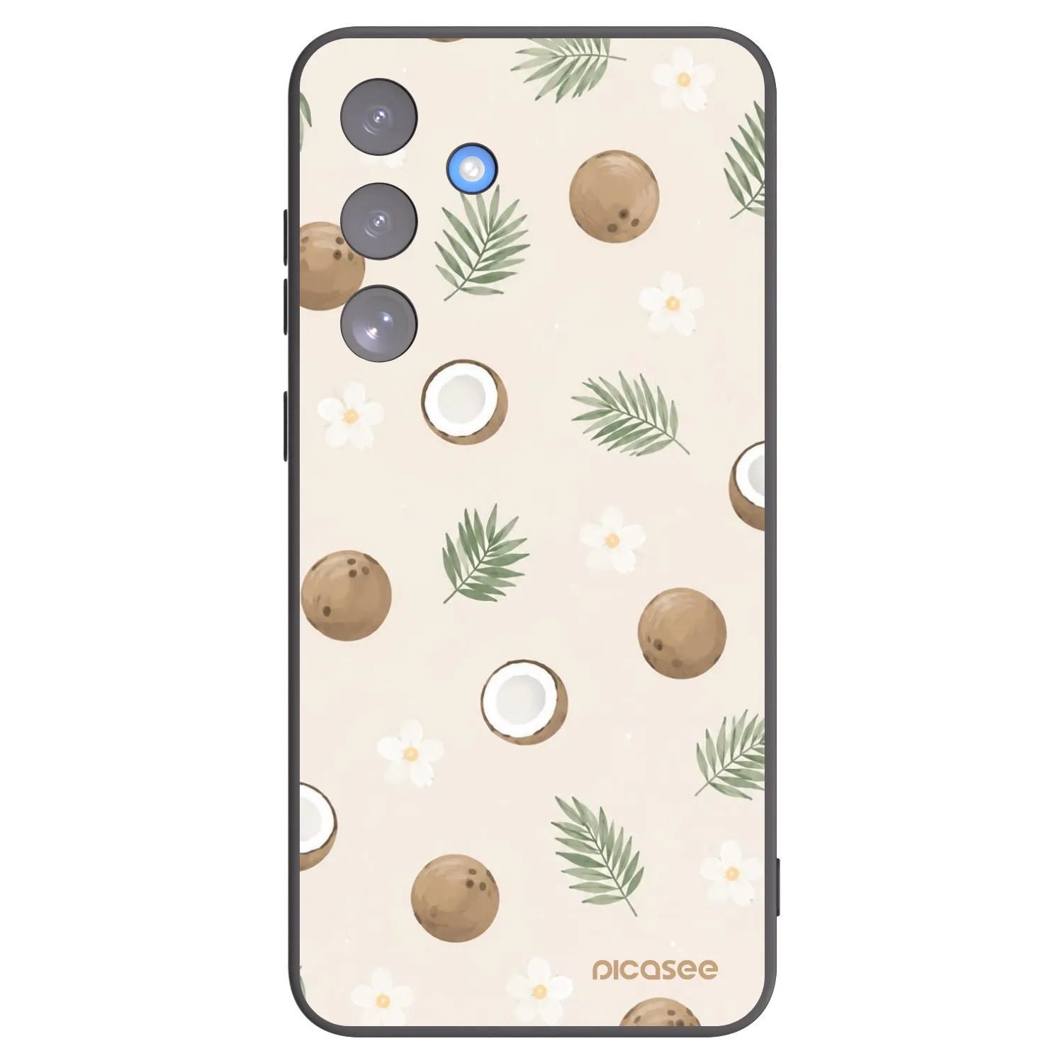 Picasee silikonowe czarne etui na Samsung Galaxy S25 FE 5G - Coconut Breeze