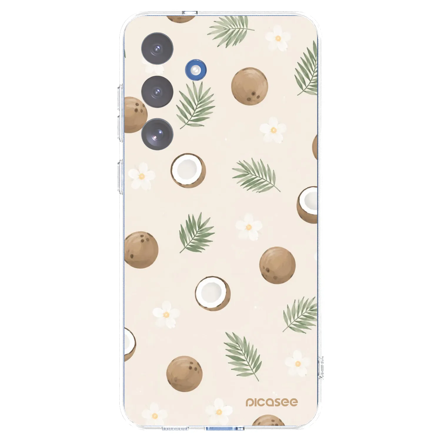 Picasee silikonowe przeźroczyste etui na Samsung Galaxy S25 FE 5G - Coconut Breeze