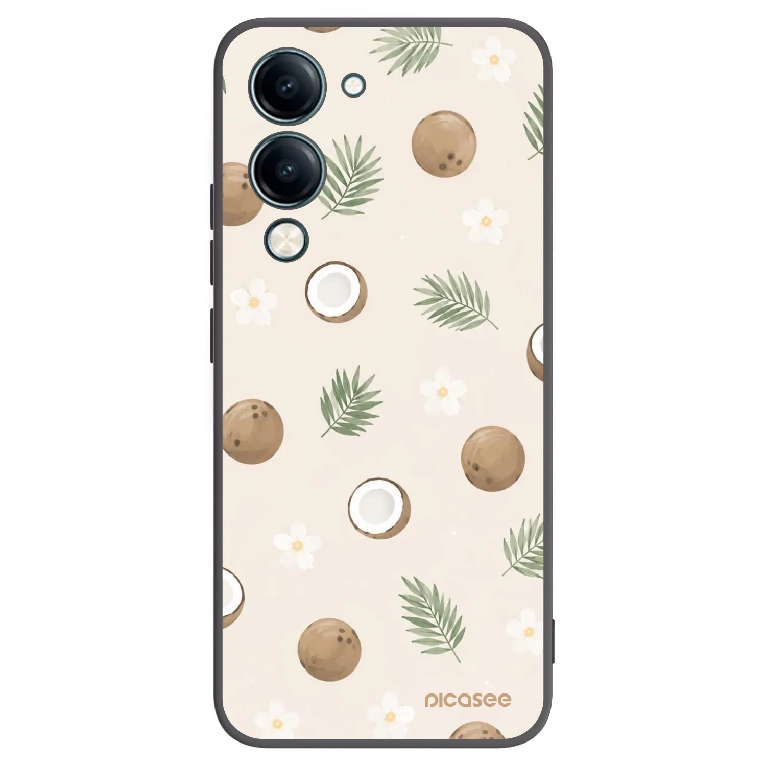 Picasee silikonowe czarne etui na Vivo Y29s 5G - Coconut Breeze