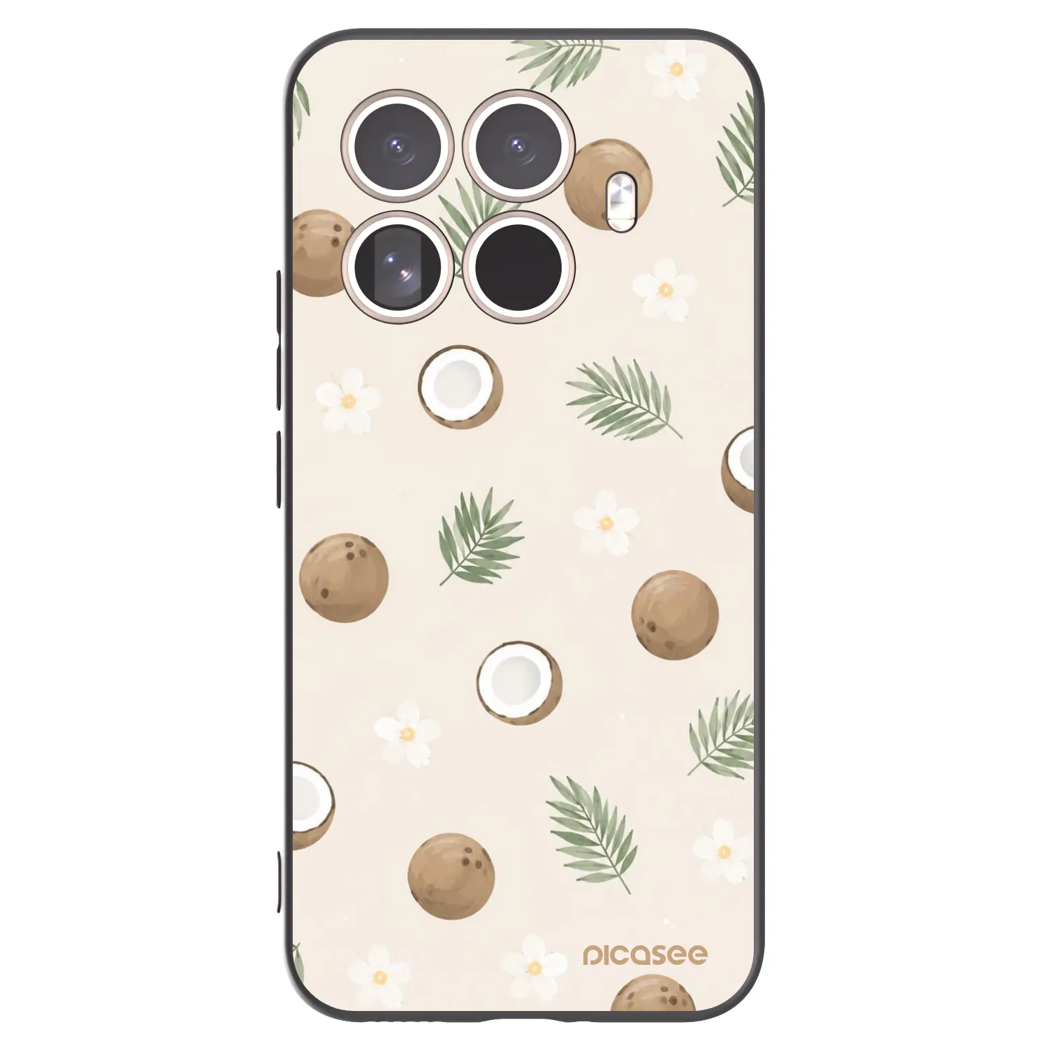 Picasee silikonowe czarne etui na Xiaomi 15T Pro - Coconut Breeze