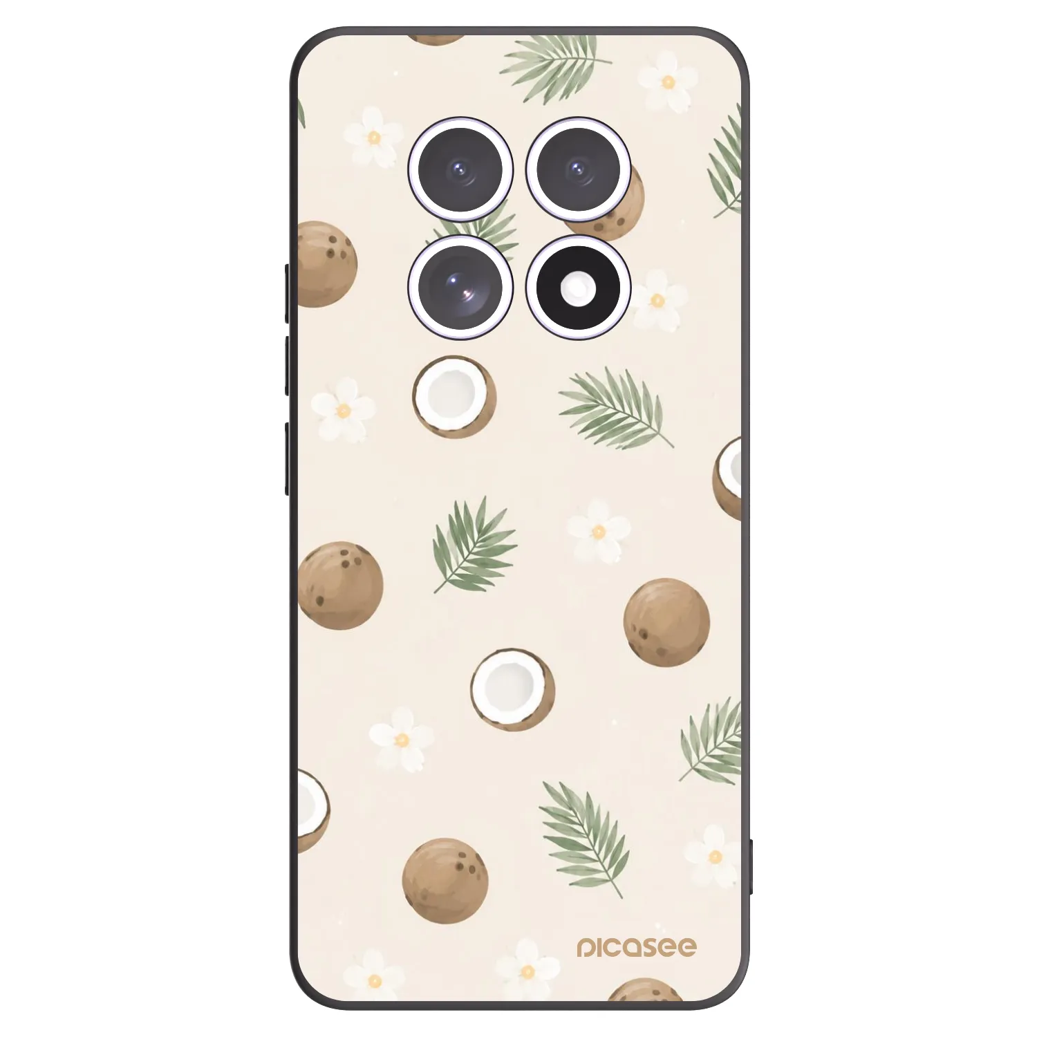 Picasee silikonowe czarne etui na Xiaomi Redmi Note 15 4G - Coconut Breeze
