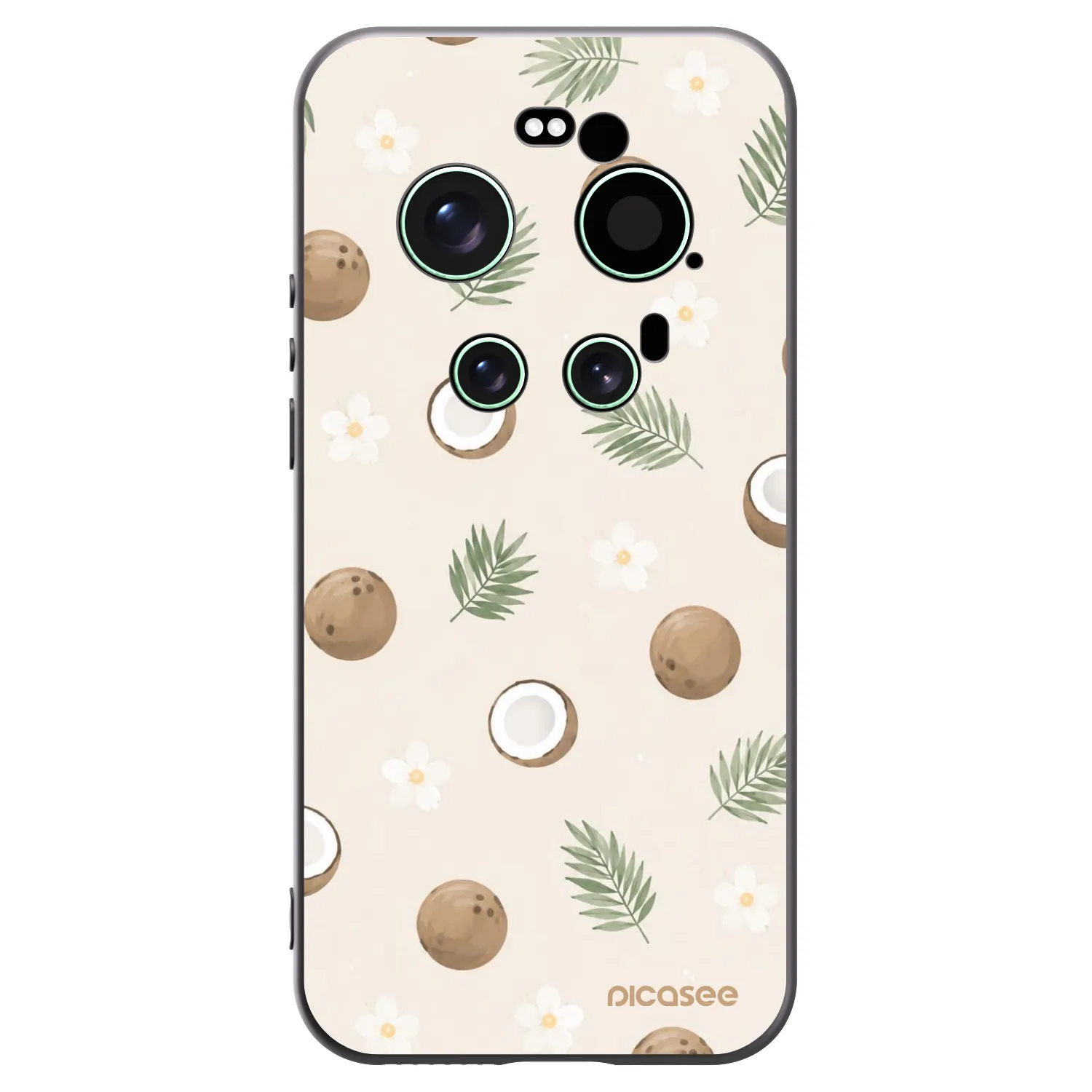 Picasee silikonowe czarne etui na Xiaomi 17 Ultra - Coconut Breeze