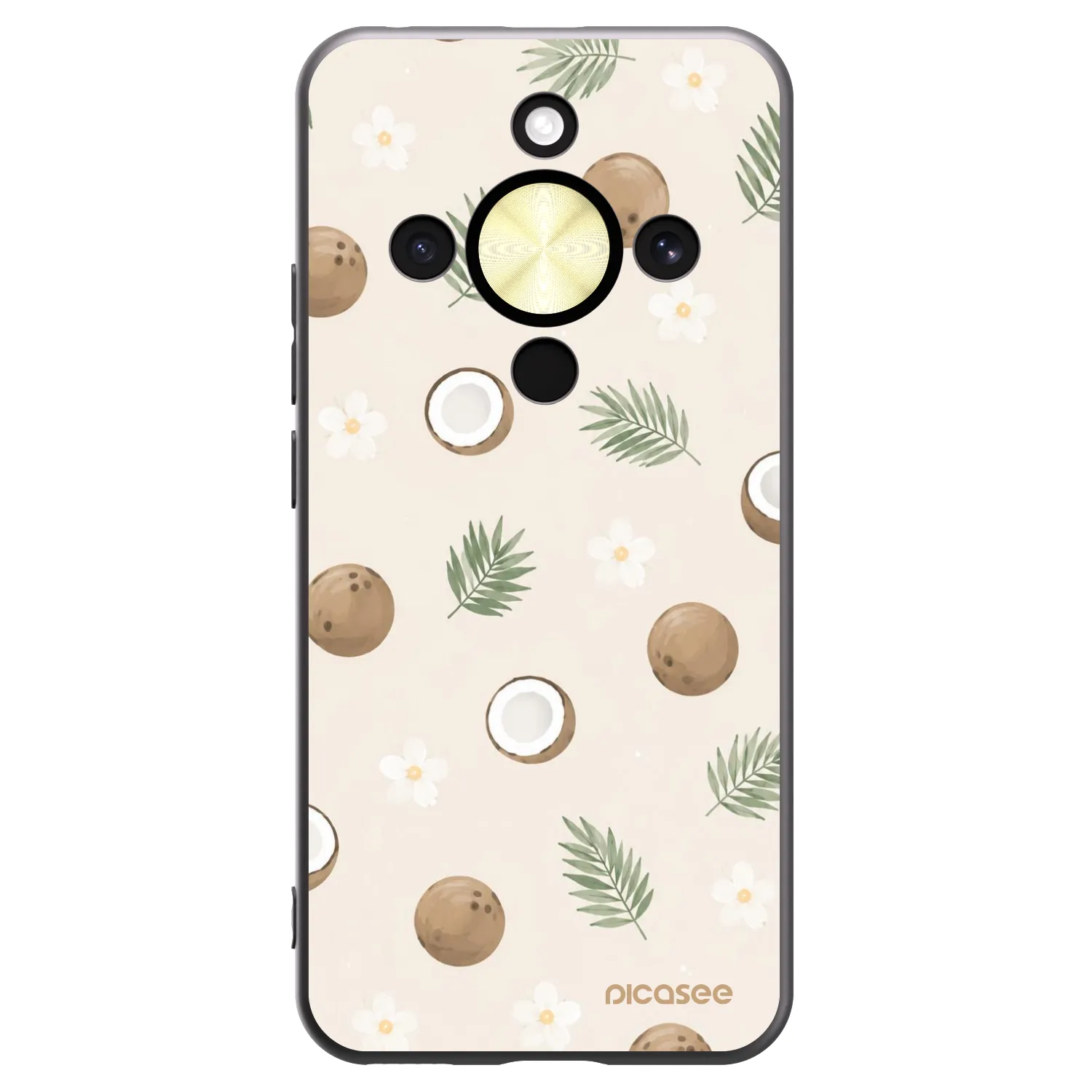 Picasee silikonowe czarne etui na Honor Magic8 Lite 5G - Coconut Breeze