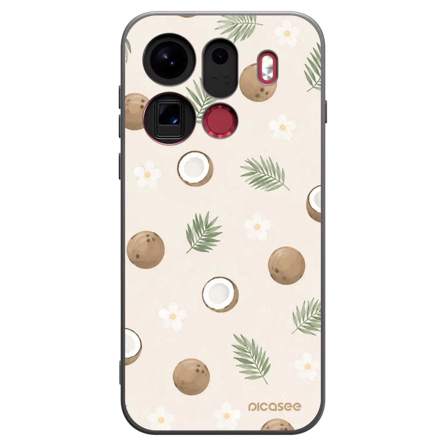 Picasee silikonowe czarne etui na OPPO Find X9 Pro - Coconut Breeze