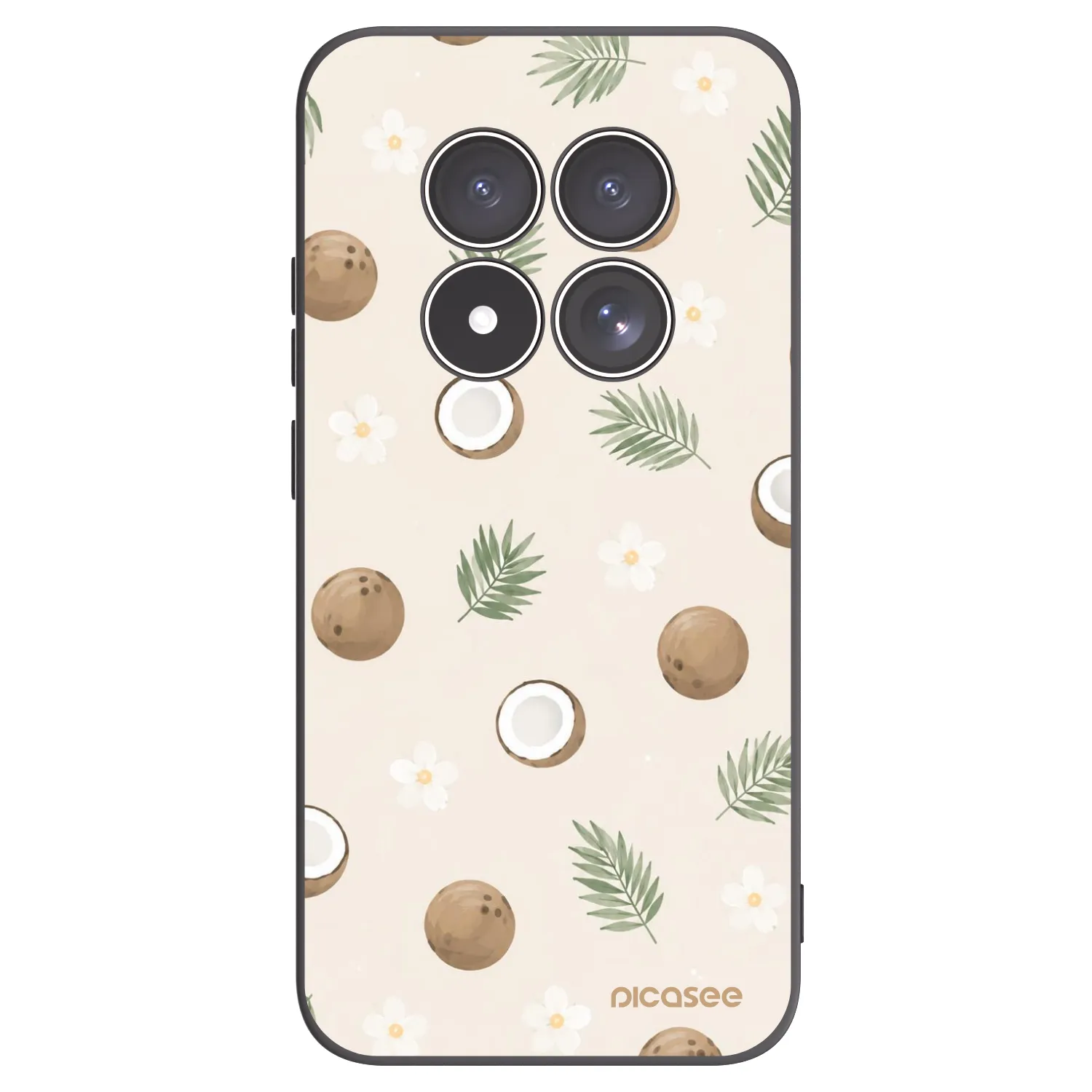 Picasee silikonowe czarne etui na Xiaomi Redmi Note 15 Pro 5G - Coconut Breeze