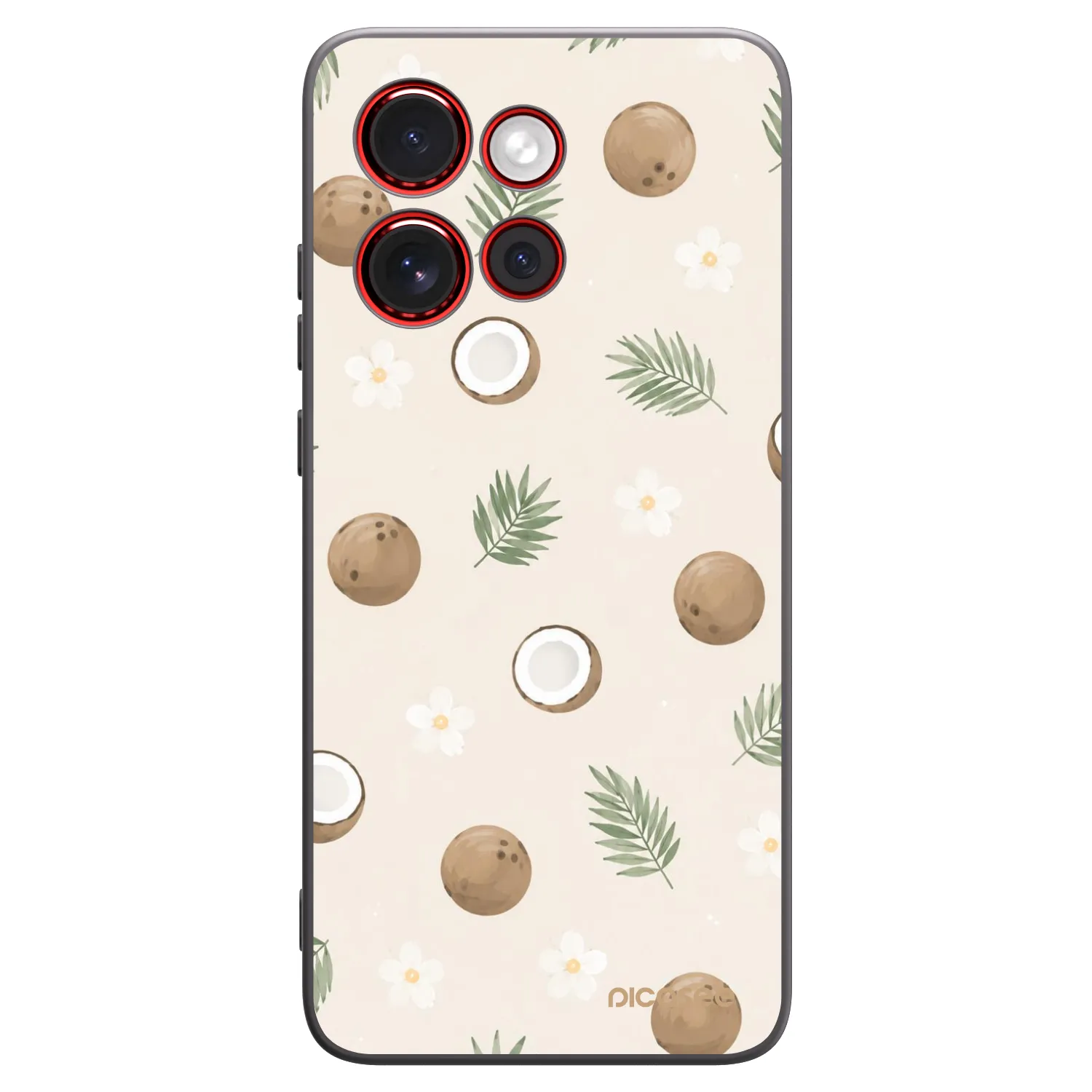 Picasee silikonowe czarne etui na Motorola Edge 60 Neo 5G - Coconut Breeze