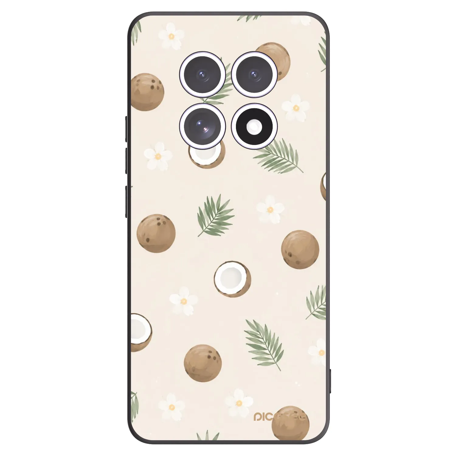 Picasee silikonowe czarne etui na Xiaomi Redmi Note 15 5G - Coconut Breeze