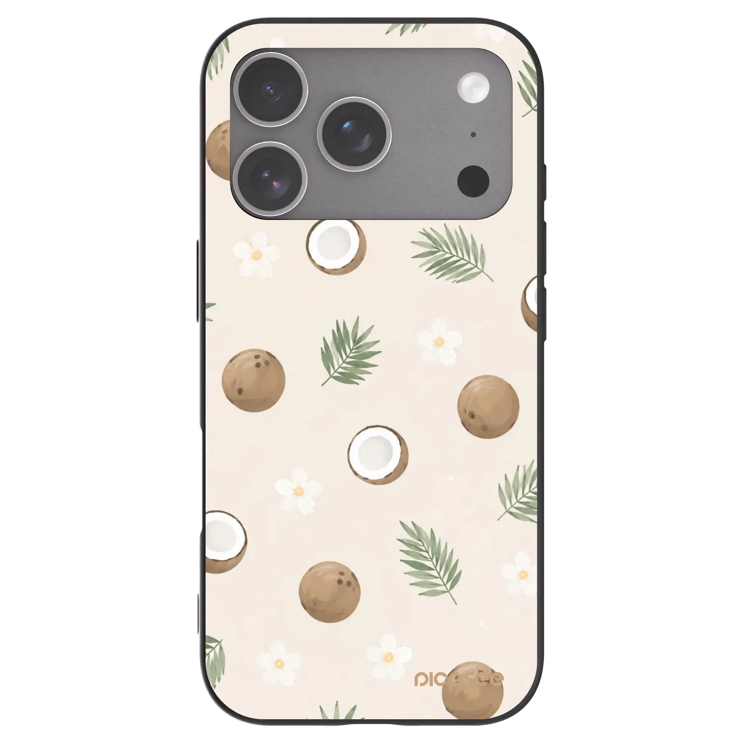 Picasee silikonowe czarne etui na Apple iPhone 18 Pro - Coconut Breeze