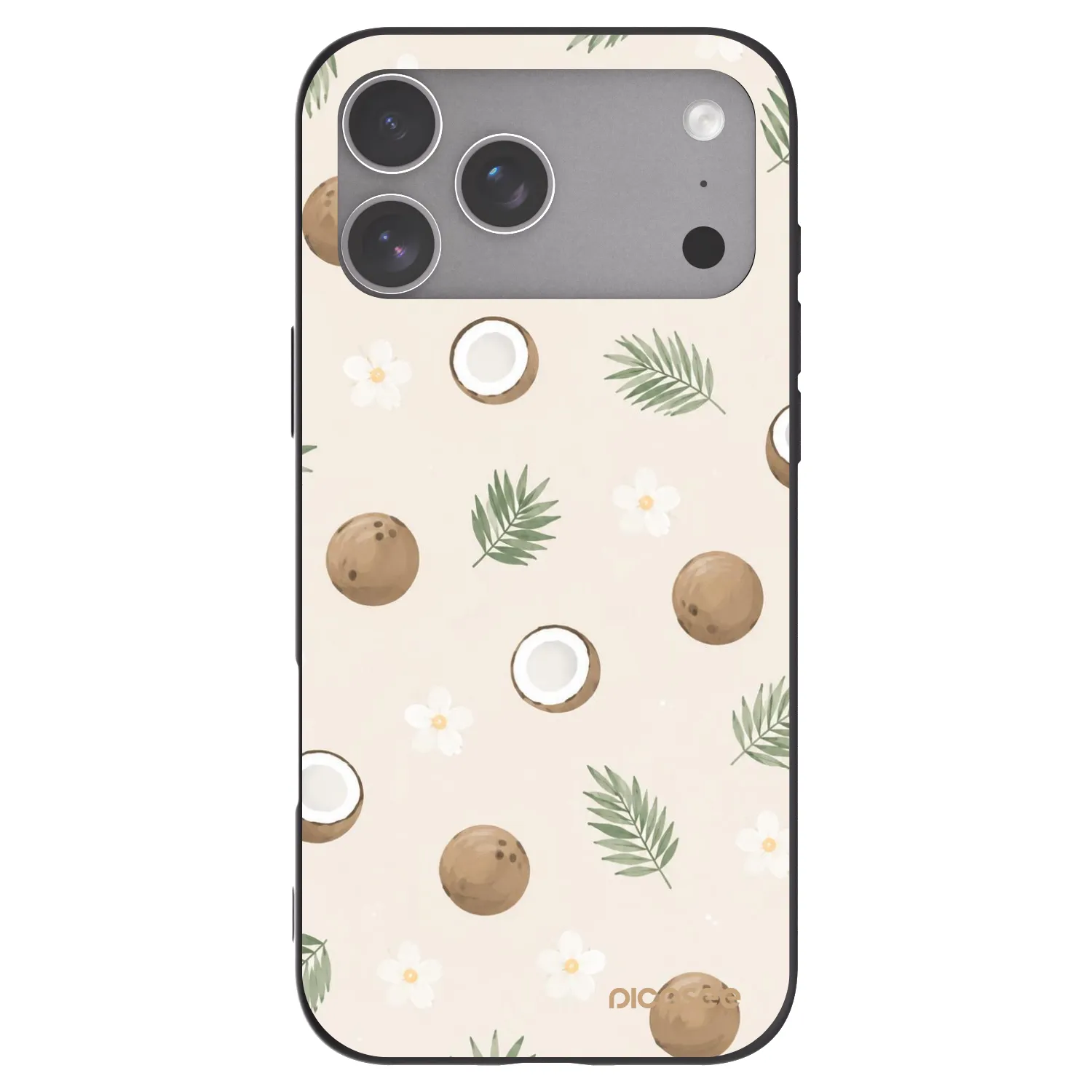 Picasee silikonowe czarne etui na Apple iPhone 18 Pro Max - Coconut Breeze