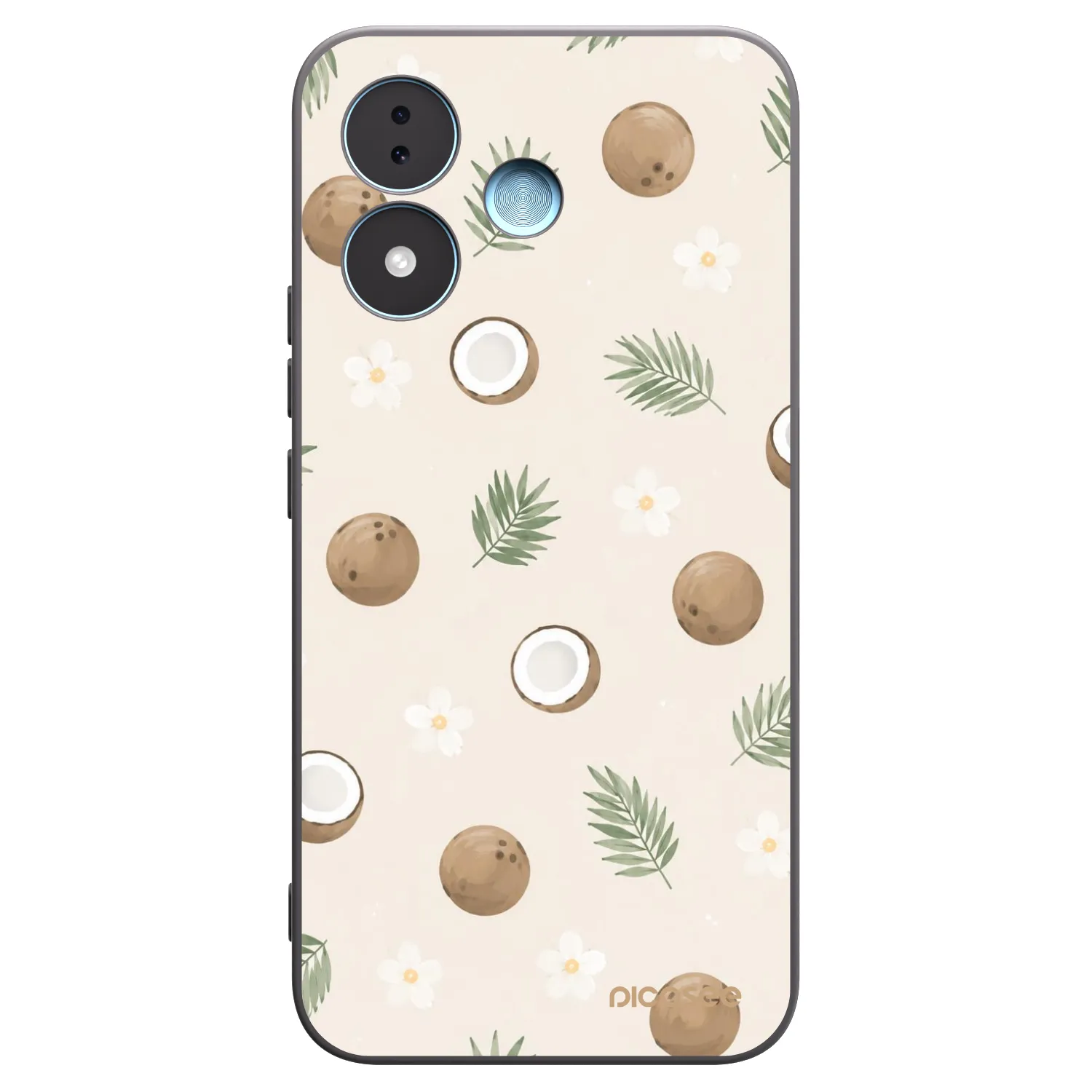 Picasee silikonowe czarne etui na Xiaomi Redmi Note 17 5G - Coconut Breeze