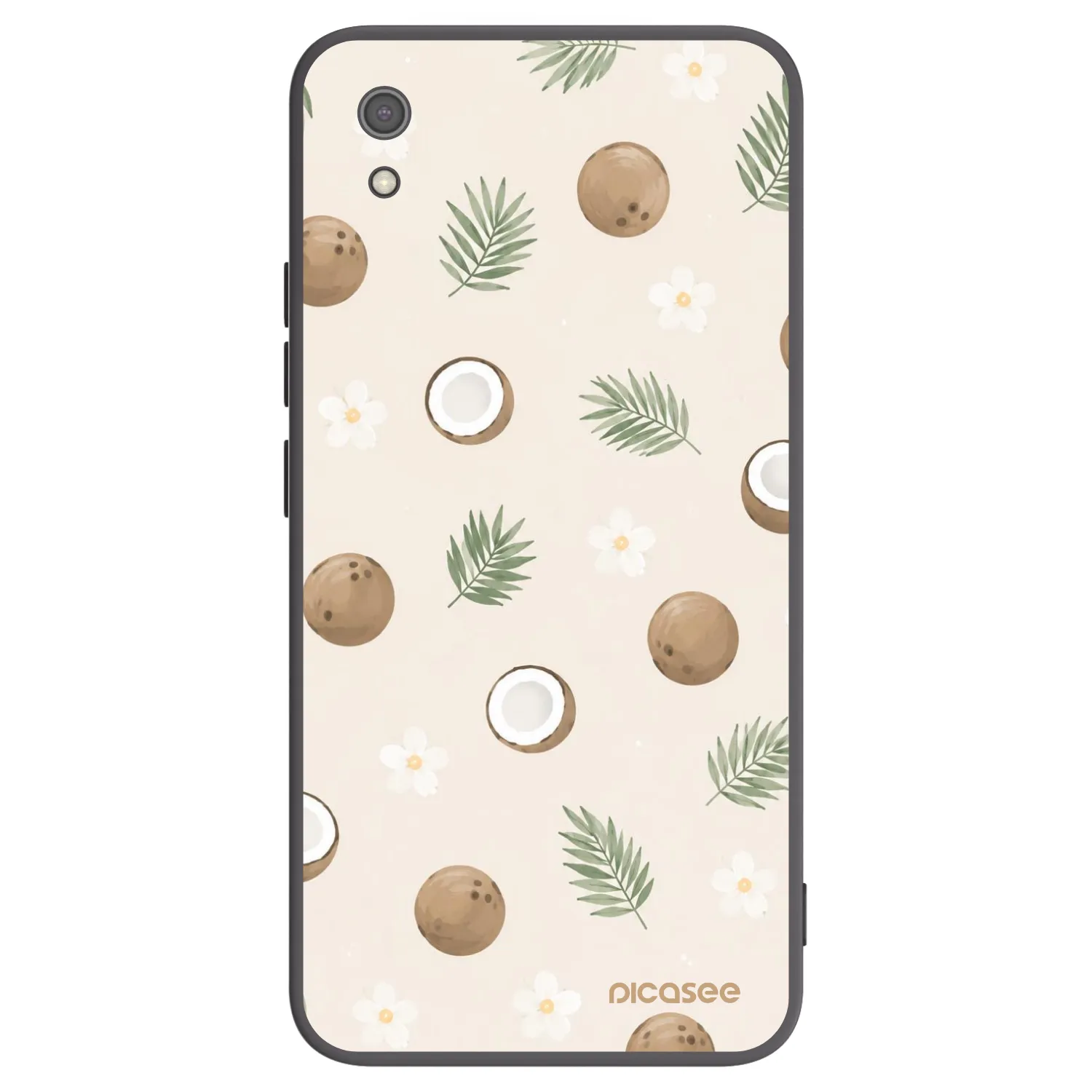 Picasee silikonowe czarne etui na Xiaomi Redmi 7A - Coconut Breeze