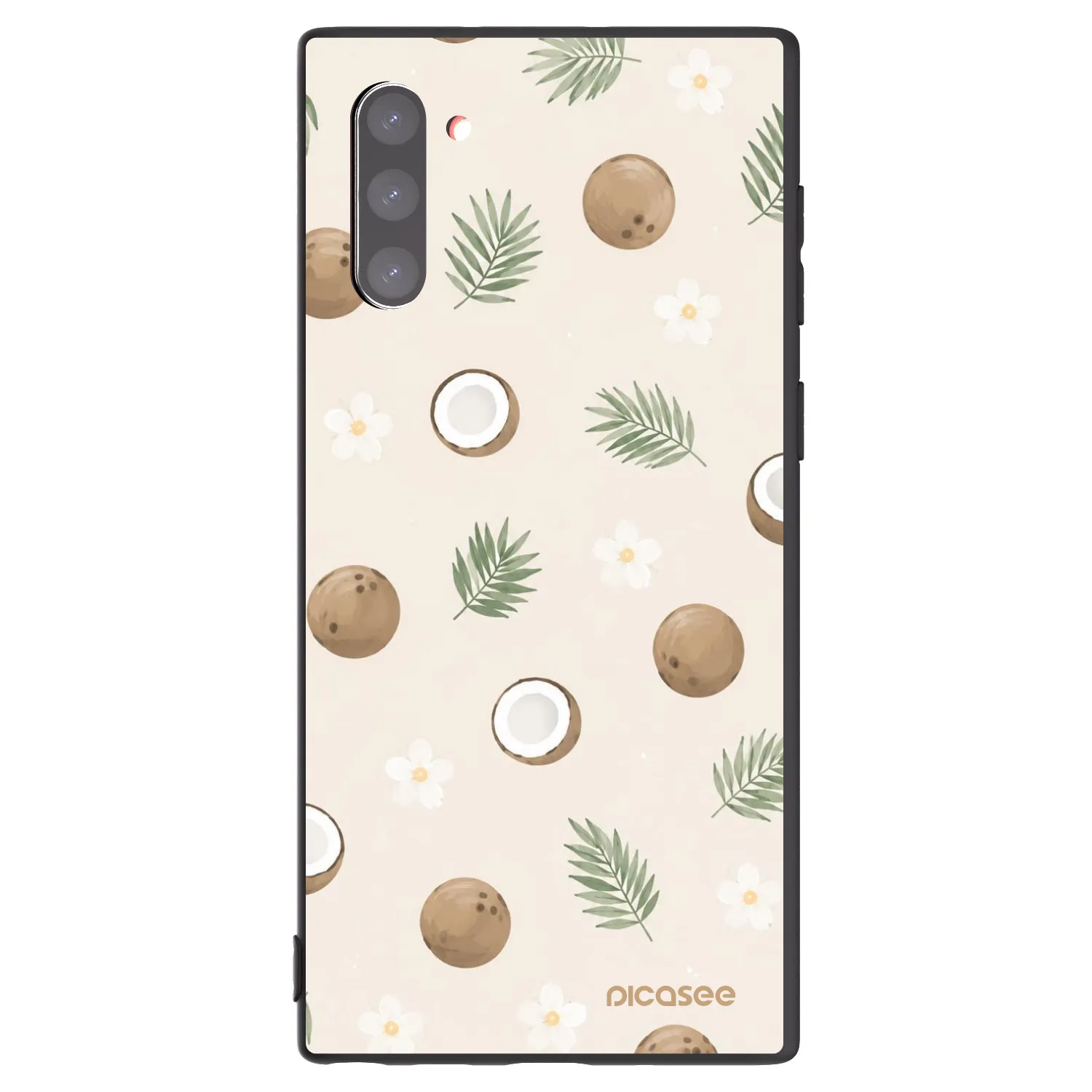 Picasee silikonowe czarne etui na Samsung Galaxy Note 10 N970F - Coconut Breeze