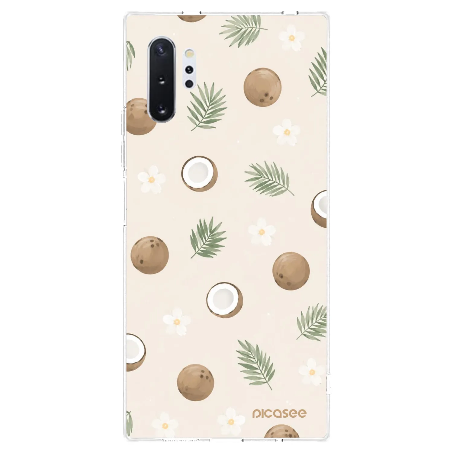 Picasee silikonowe przeźroczyste etui na Samsung Galaxy Note 10+ N975F - Coconut Breeze