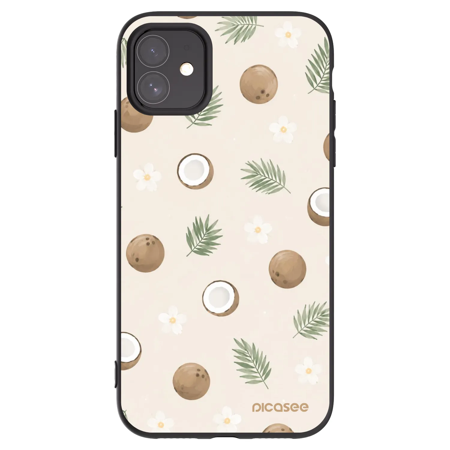 Picasee silikonowe czarne etui na Apple iPhone 11 - Coconut Breeze
