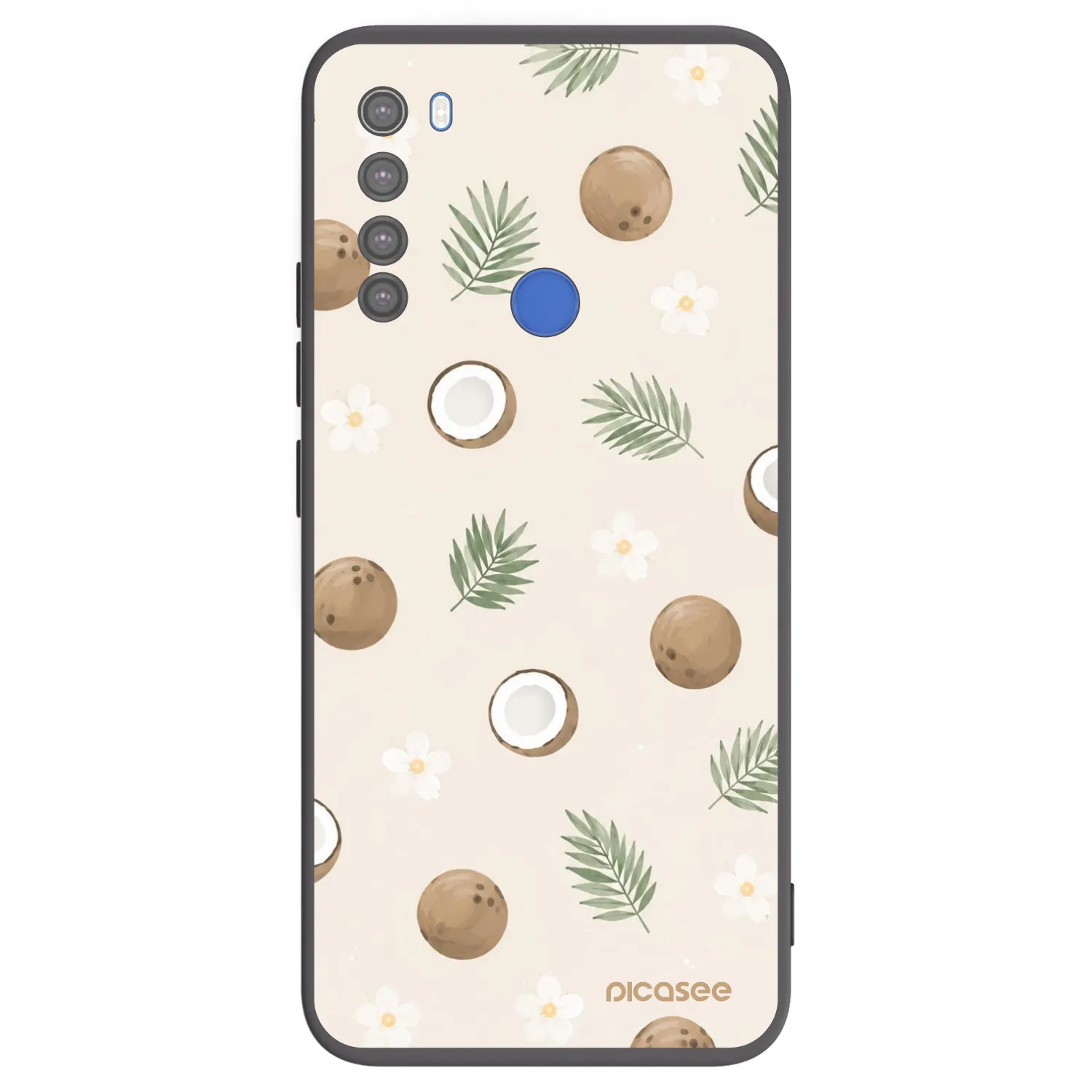Picasee silikonowe czarne etui na Xiaomi Redmi Note 8T - Coconut Breeze