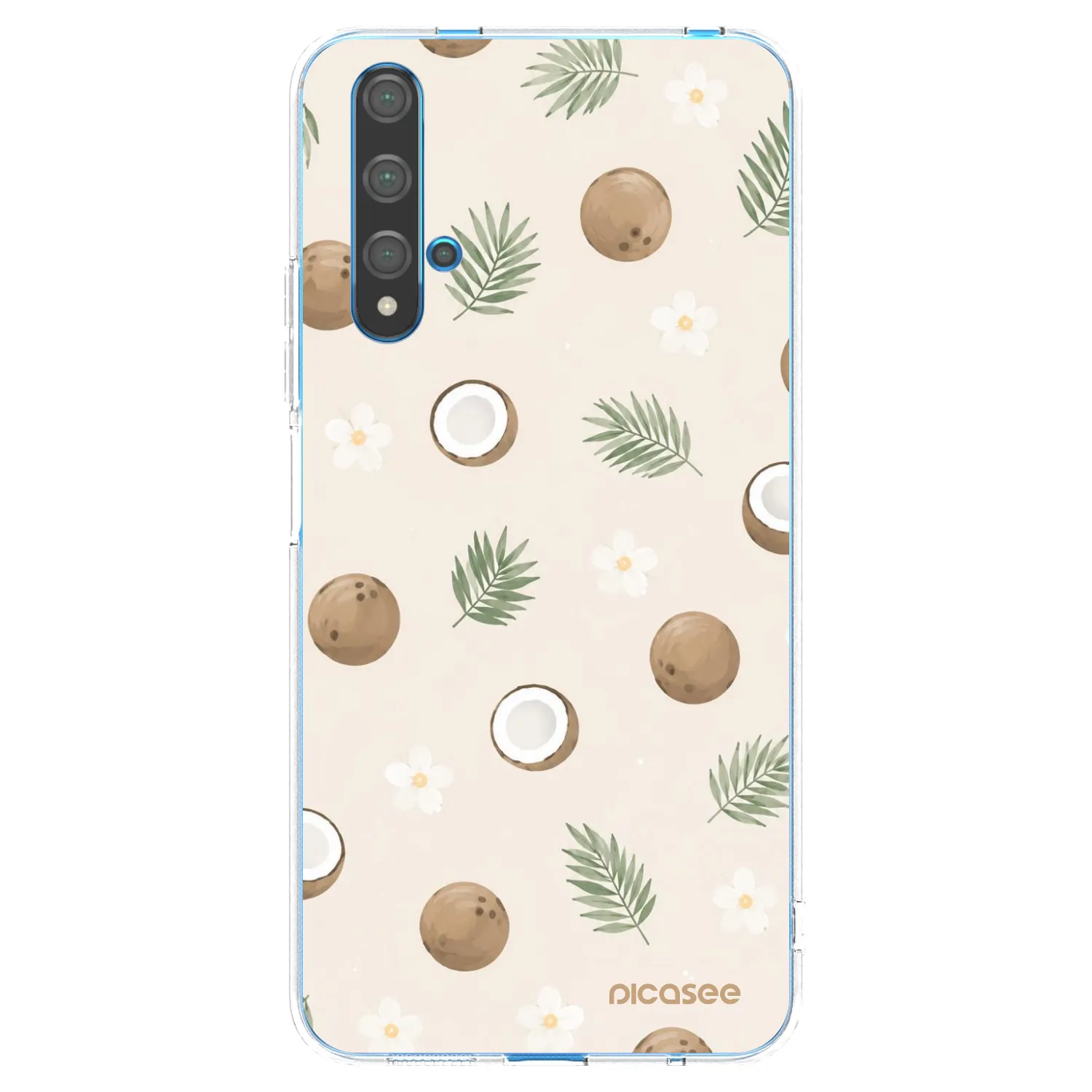 Picasee silikonowe przeźroczyste etui na Huawei Nova 5T - Coconut Breeze