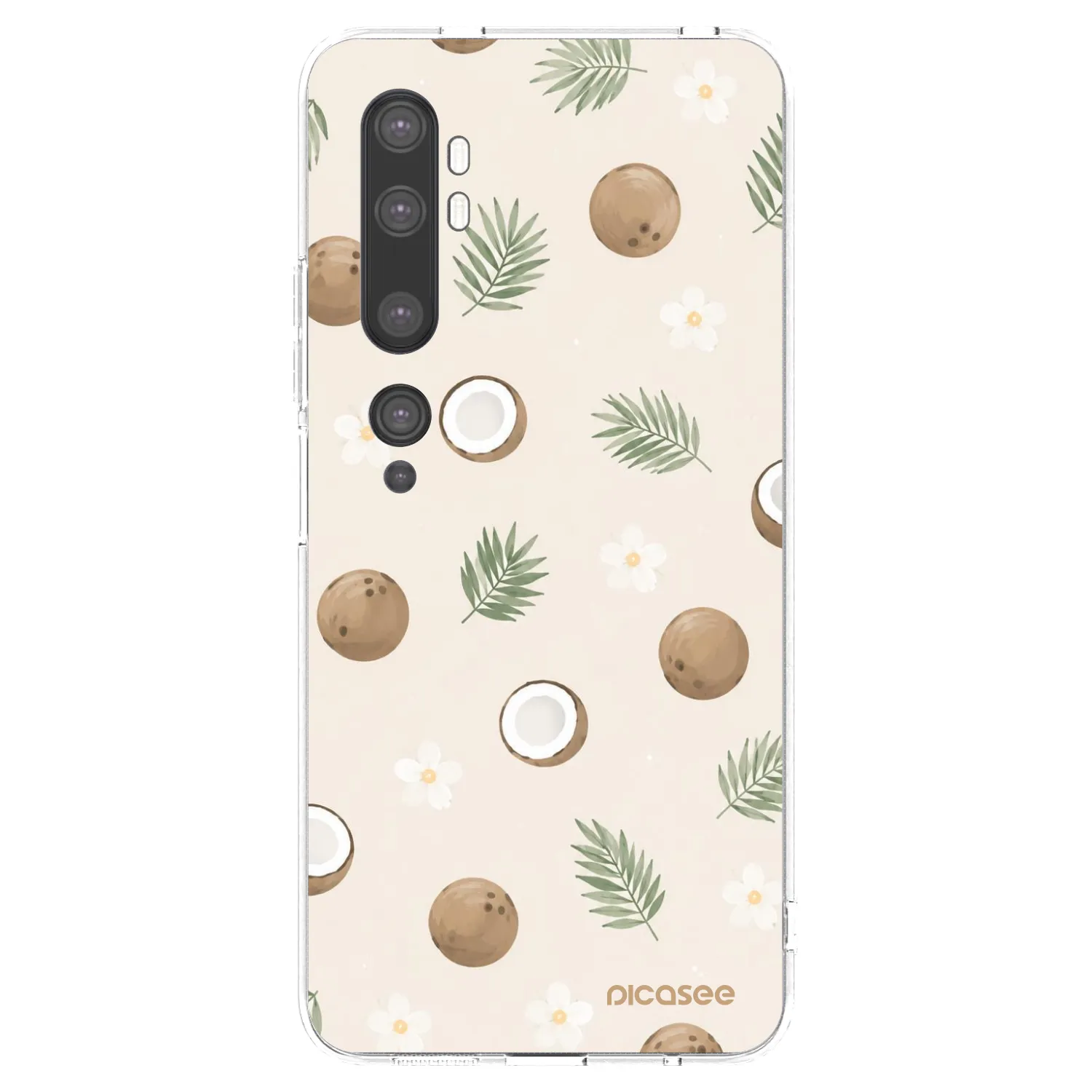 Picasee silikonowe przeźroczyste etui na Xiaomi Mi Note 10 (Pro) - Coconut Breeze