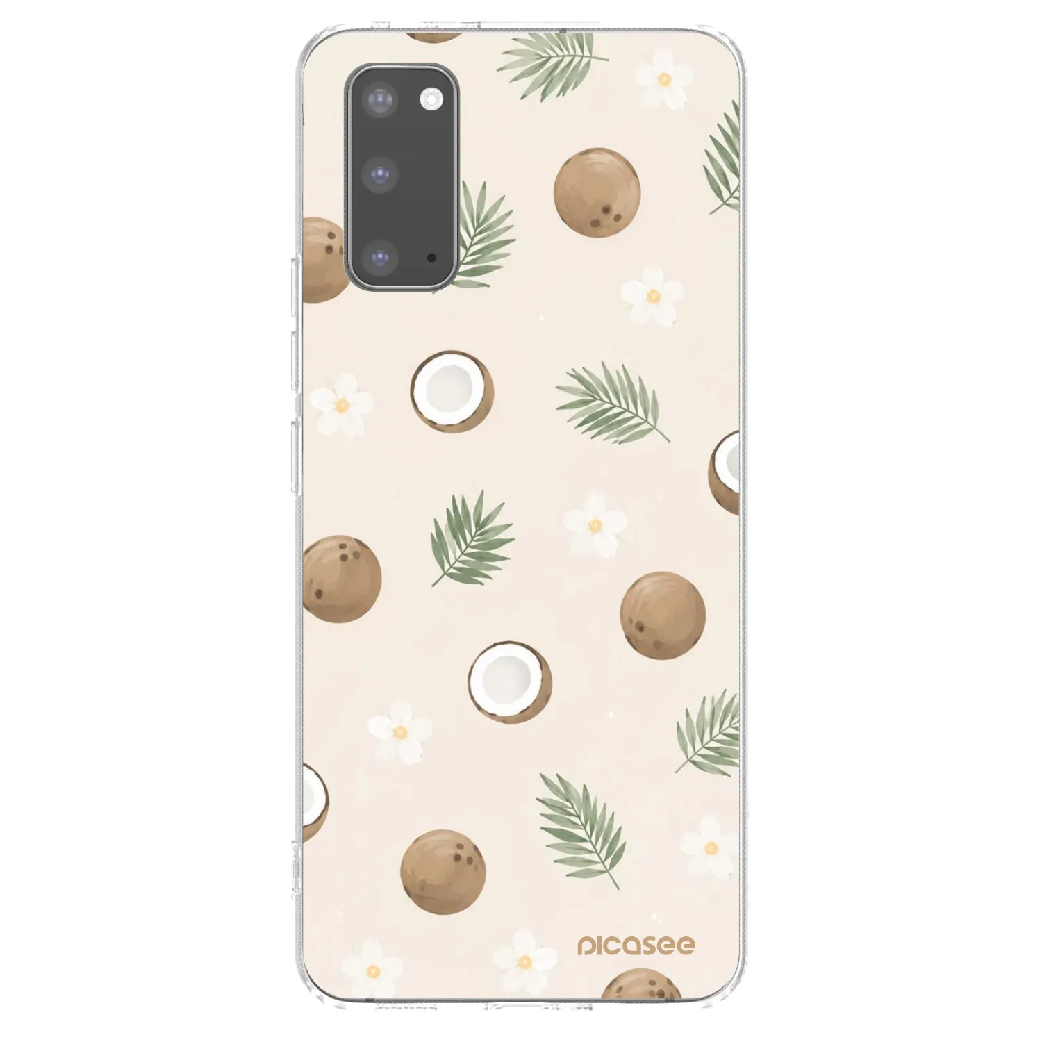 Picasee silikonowe przeźroczyste etui na Samsung Galaxy S20 G980F - Coconut Breeze
