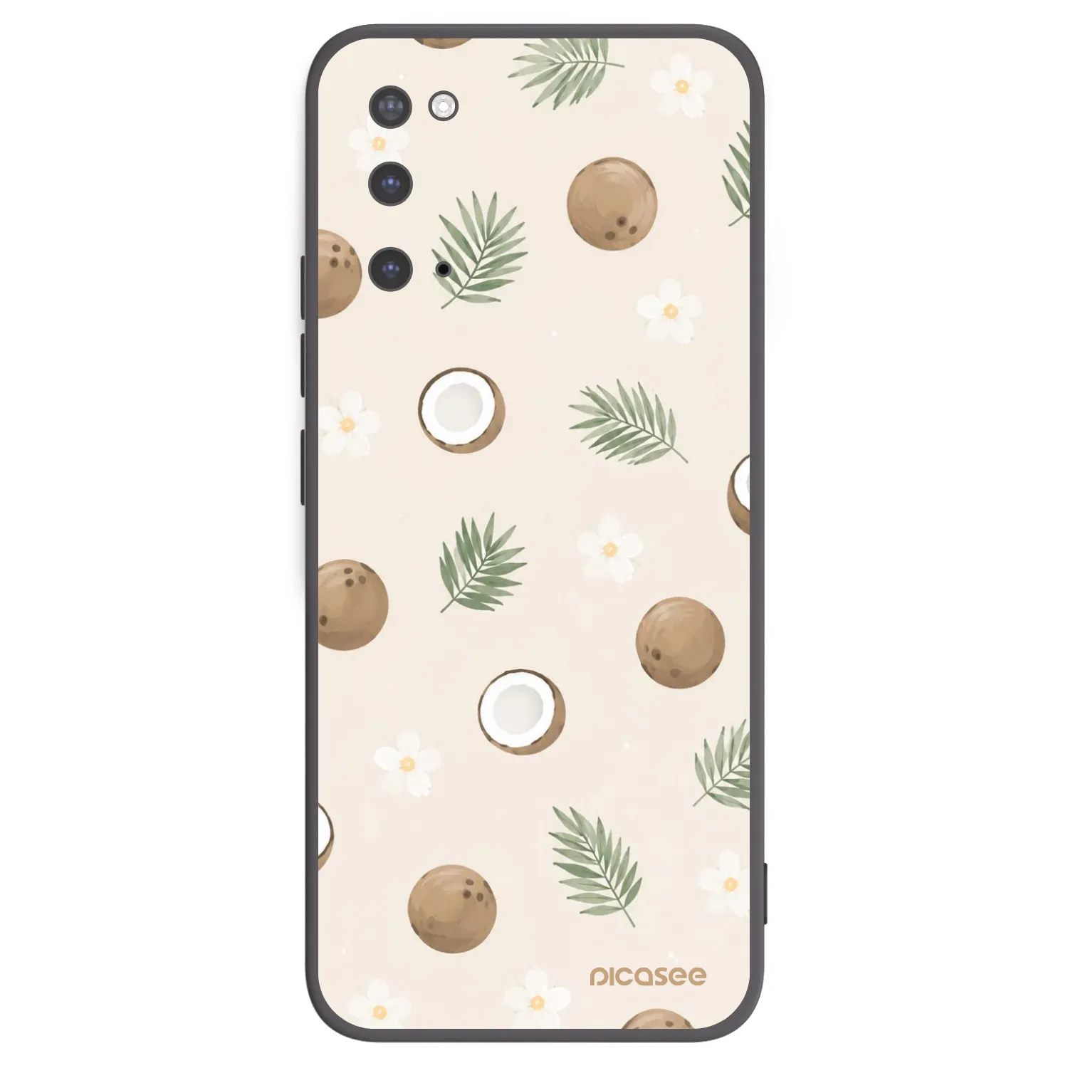 Picasee silikonowe czarne etui na Samsung Galaxy S20 G980F - Coconut Breeze