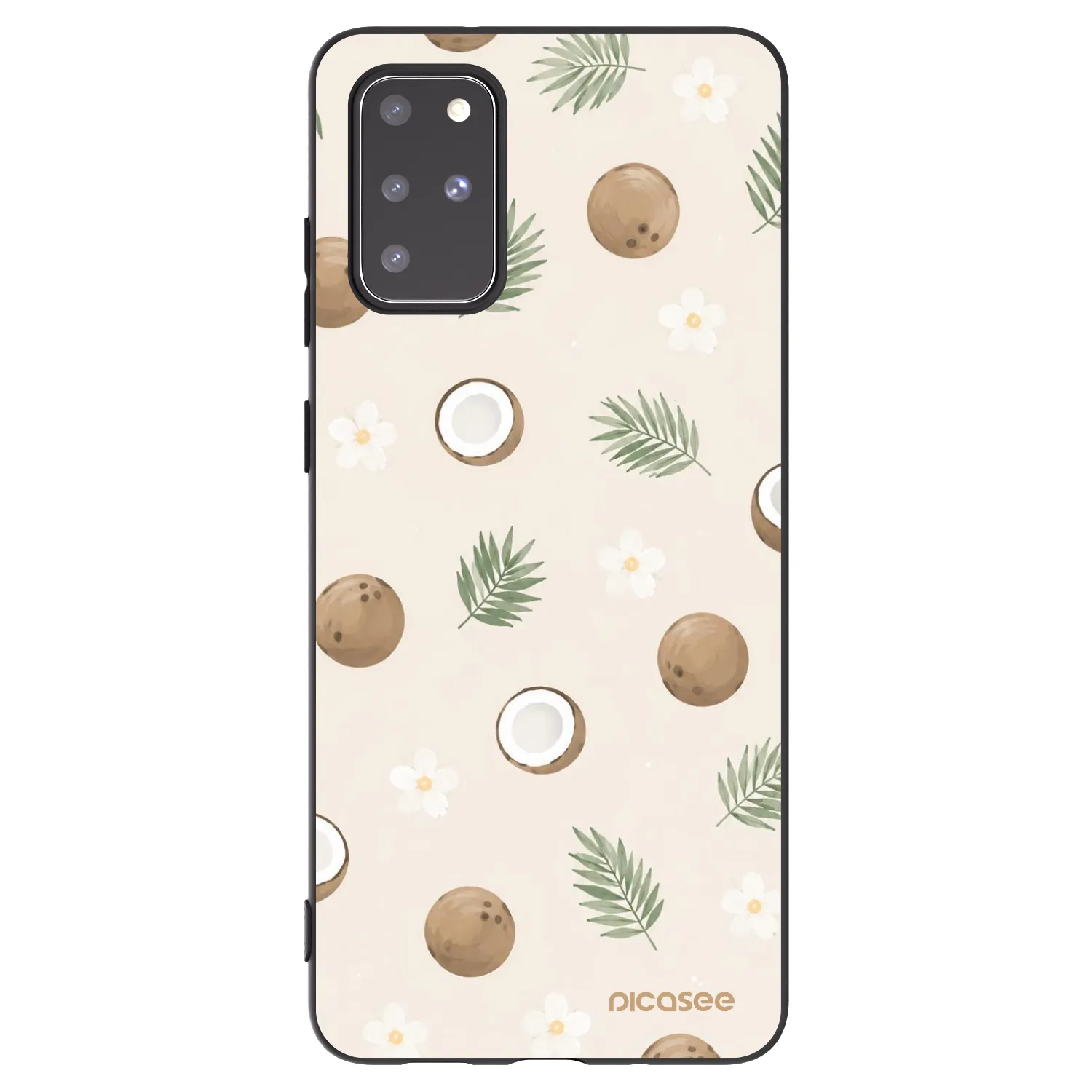 Picasee silikonowe czarne etui na Samsung Galaxy S20+ G985F - Coconut Breeze