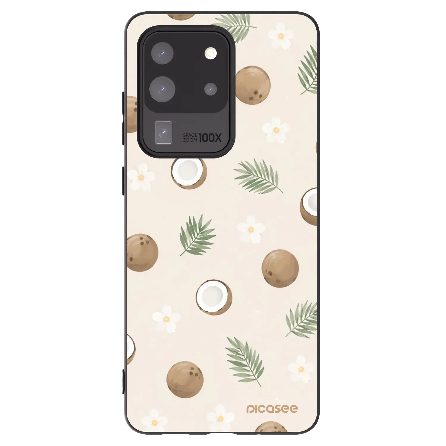 Picasee silikonowe czarne etui na Samsung Galaxy S20 Ultra 5G G988F - Coconut Breeze