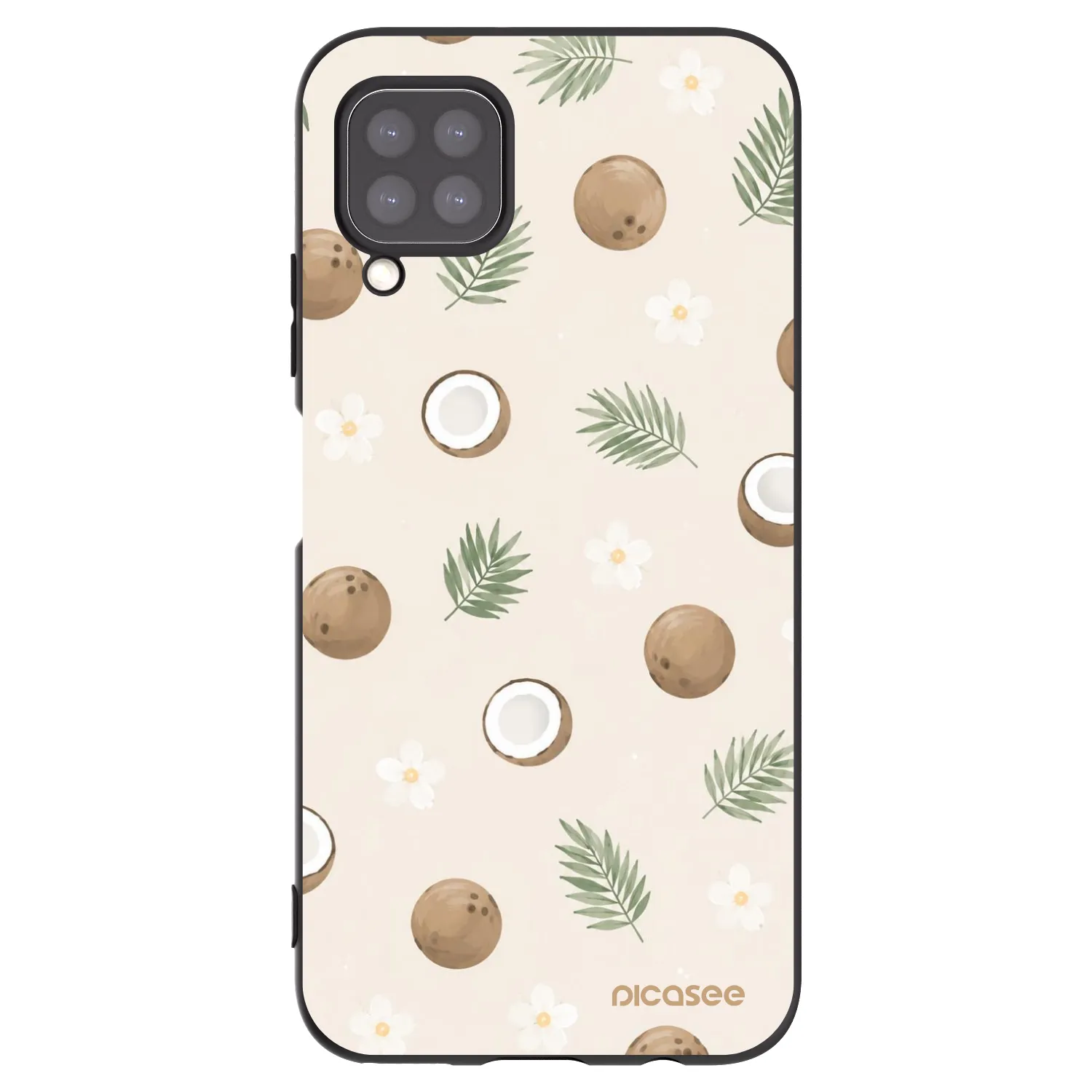 Picasee silikonowe czarne etui na Huawei P40 Lite - Coconut Breeze
