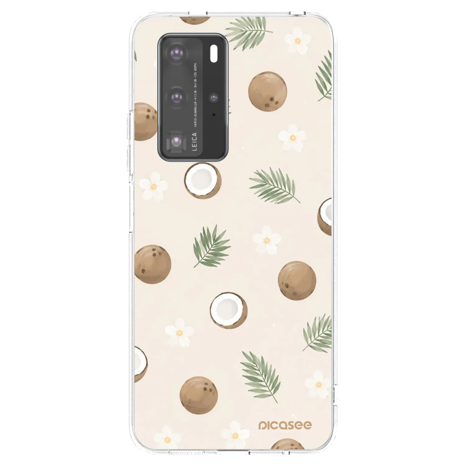 Picasee silikonowe przeźroczyste etui na Huawei P40 Pro - Coconut Breeze