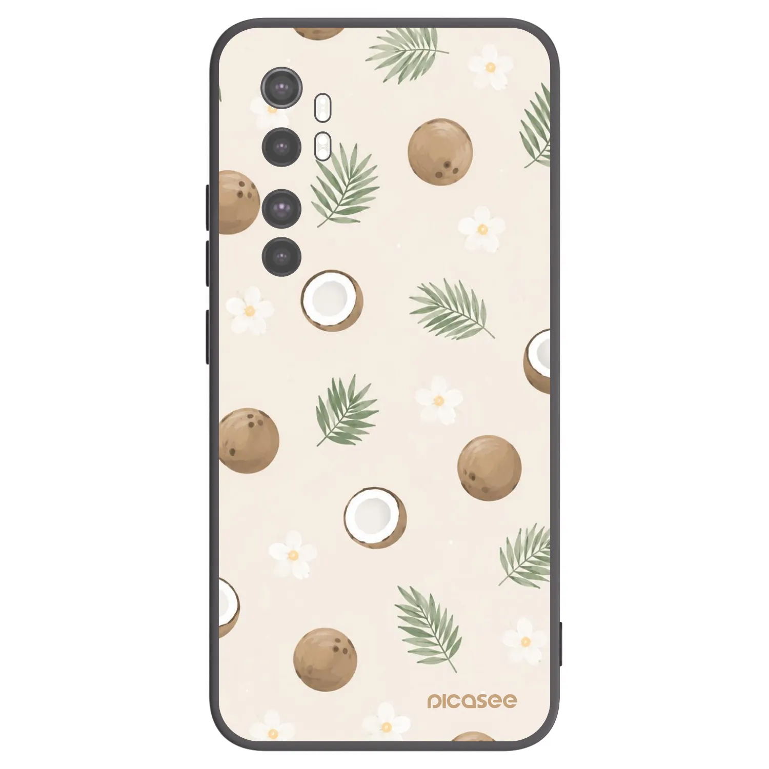 Picasee silikonowe czarne etui na Xiaomi Mi Note 10 Lite - Coconut Breeze